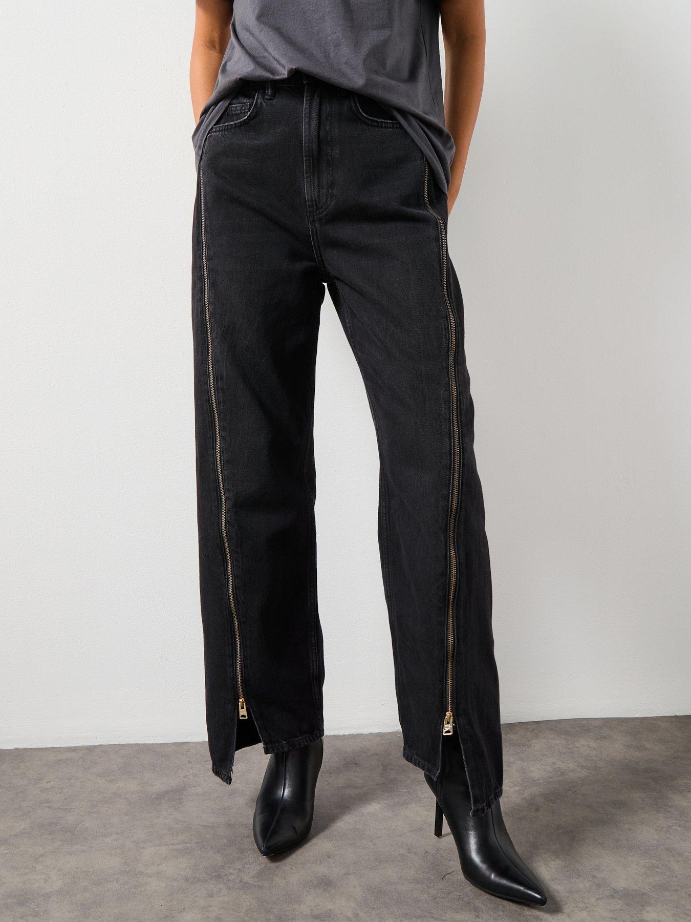 AllSaints Frankie Zip Jeans - Black