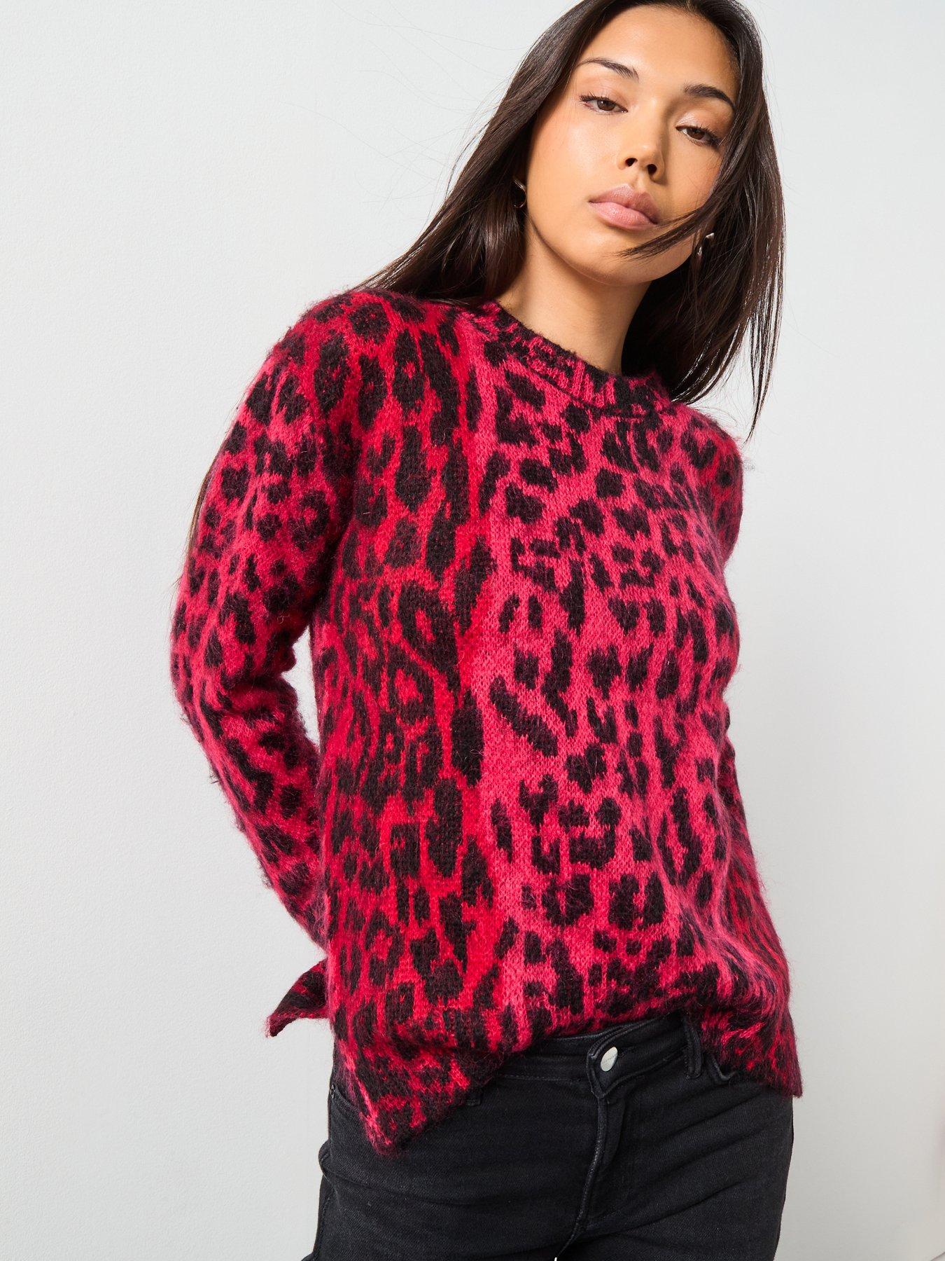 Image 1 of 6 of AllSaints Lex Jumper - Dark Red