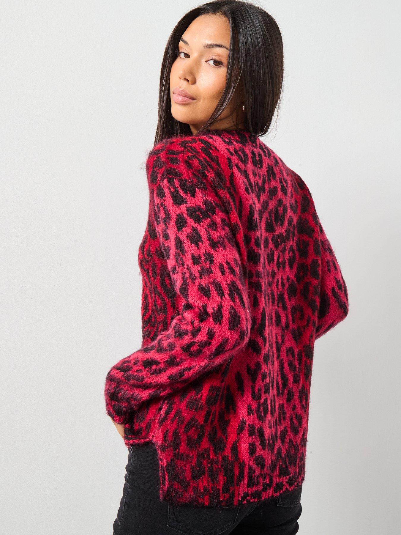 Image 2 of 6 of AllSaints Lex Jumper - Dark Red