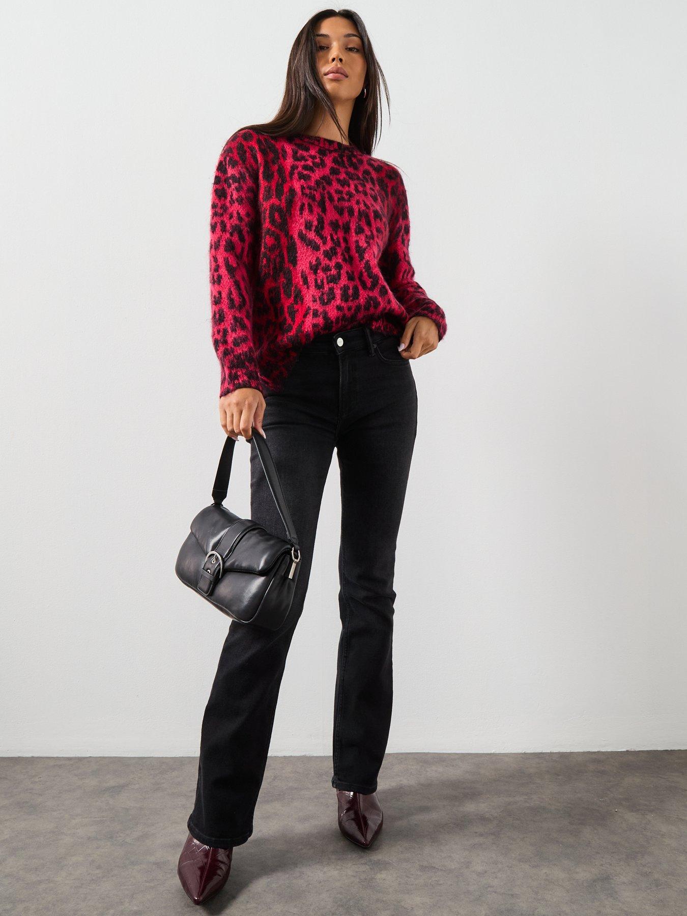 Image 3 of 6 of AllSaints Lex Jumper - Dark Red