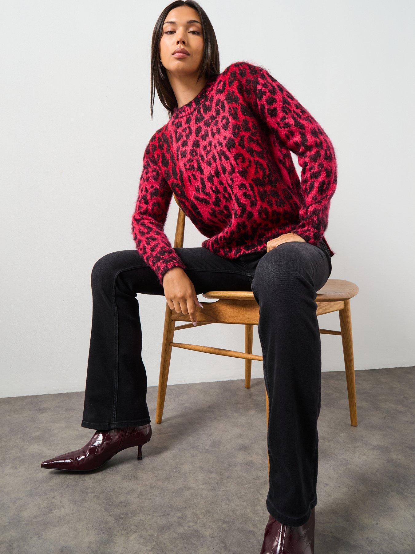 Image 6 of 6 of AllSaints Lex Jumper - Dark Red