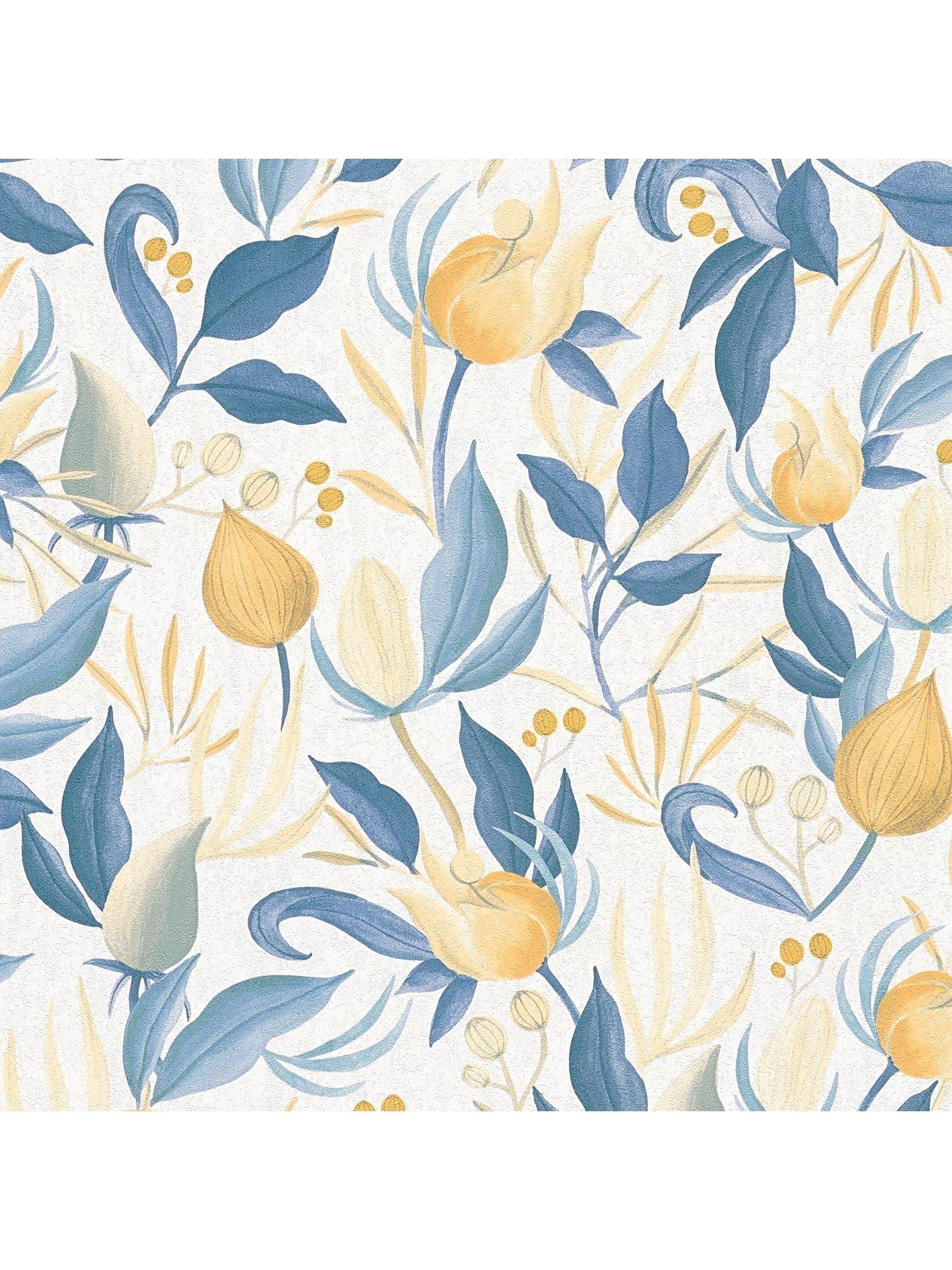 cosmoliving-by-cosmopolitan-still-bloom-blue-non-woven-wallpaperback