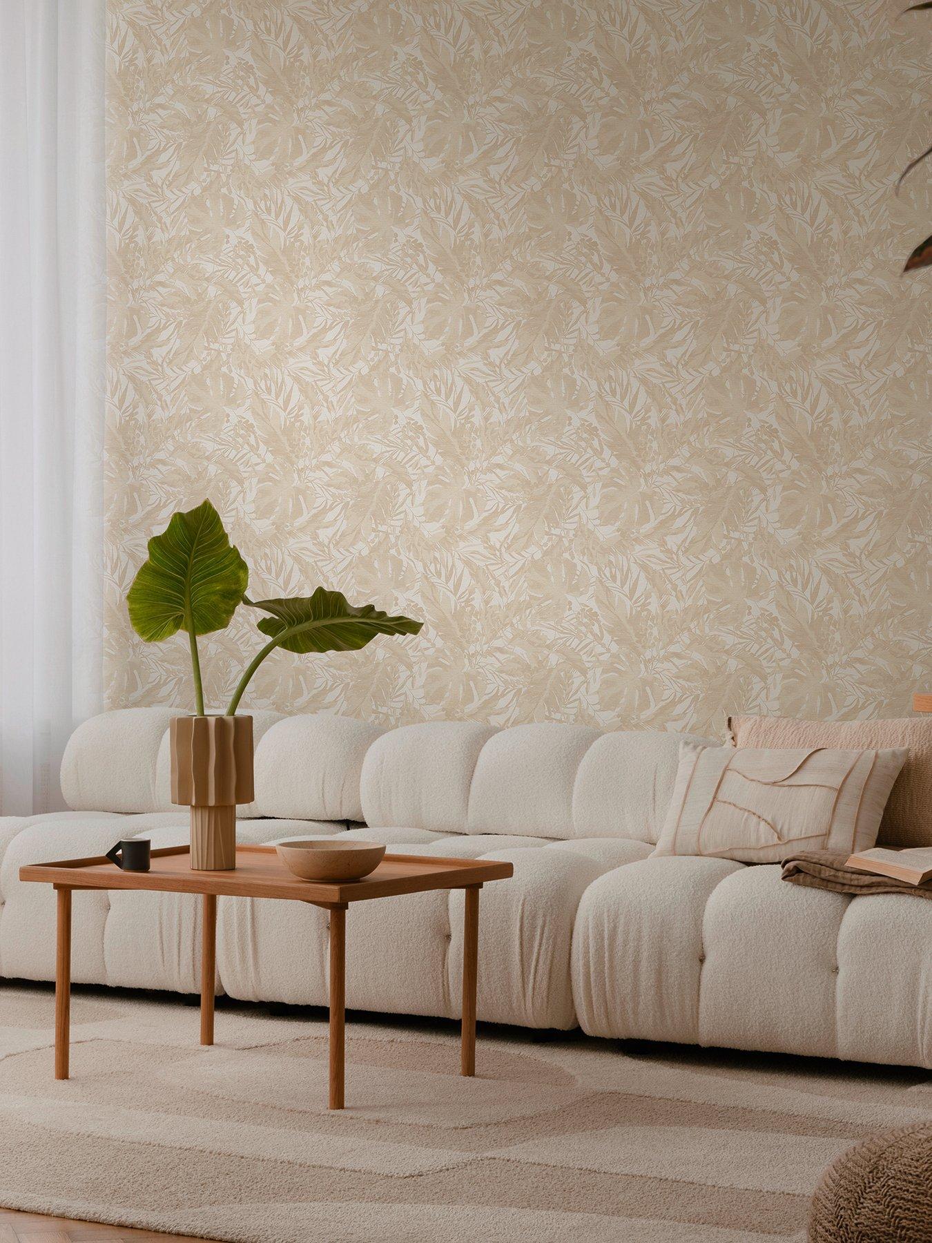 Image 1 of 6 of CosmoLiving by Cosmopolitan Earthlines Balance Beige Metallic Non Woven Wallpaper