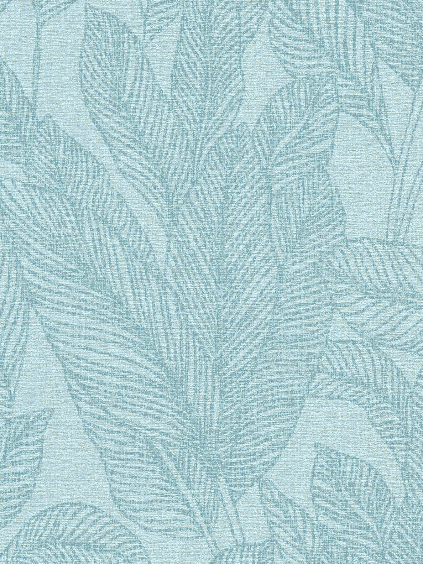 CosmoLiving by Cosmopolitan Golden Fern Glow Floral Blue Non Woven Wallpaper