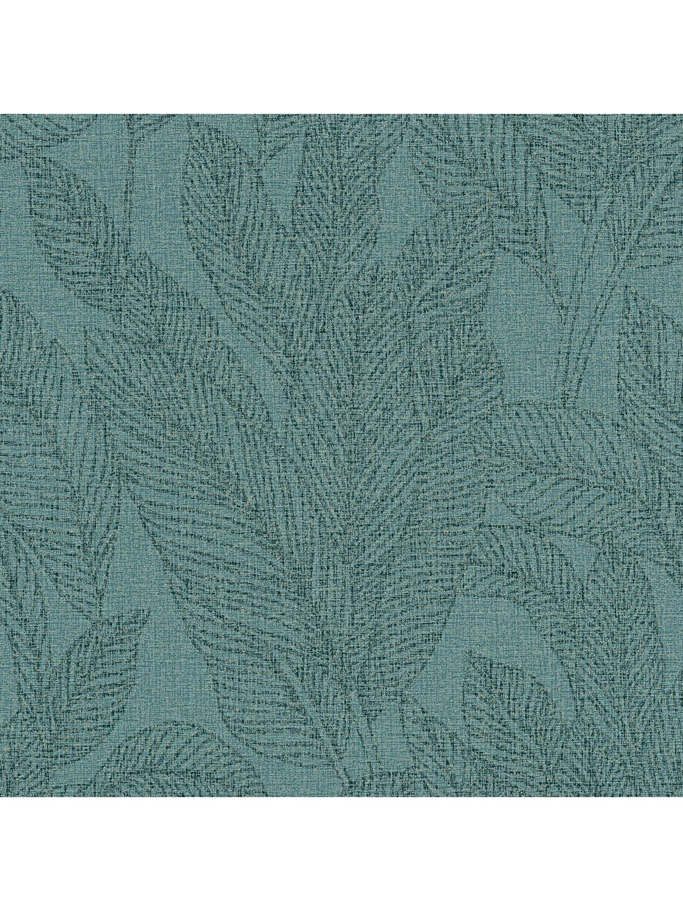 cosmoliving-by-cosmopolitan-golden-fern-glow-floral-green-non-woven-wallpaperstillFront