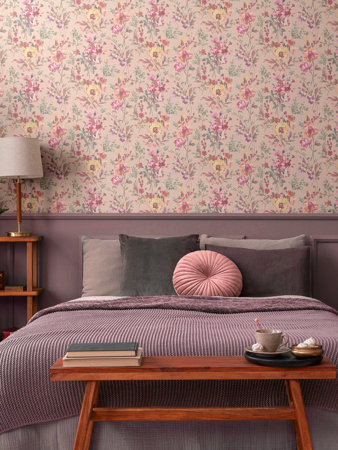 cosmoliving-by-cosmopolitan-petal-poetry-metallic-floral-pink-multi-non-woven-wallpaper