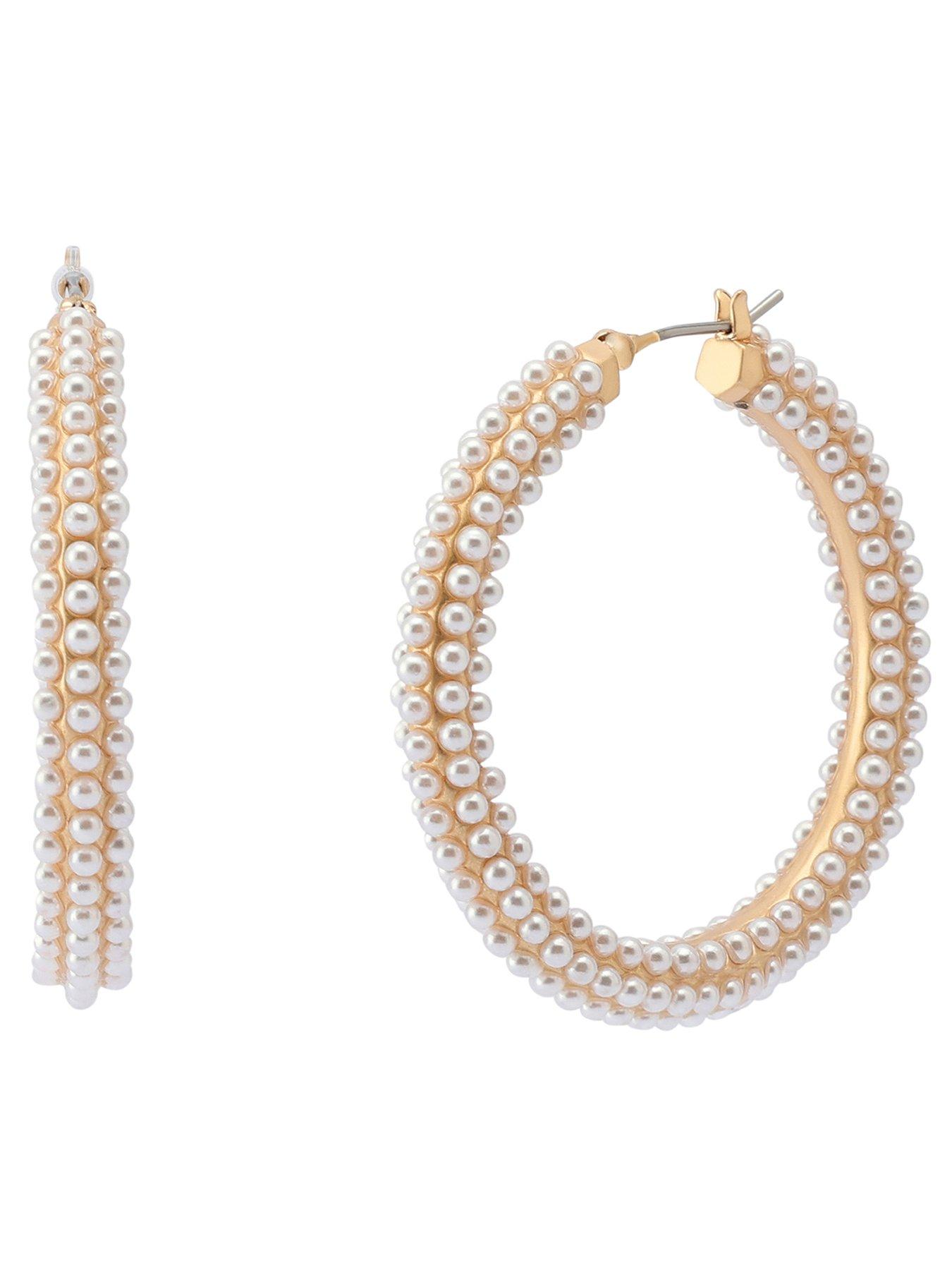 AllSaints Ear Pearl Huggie Hoop