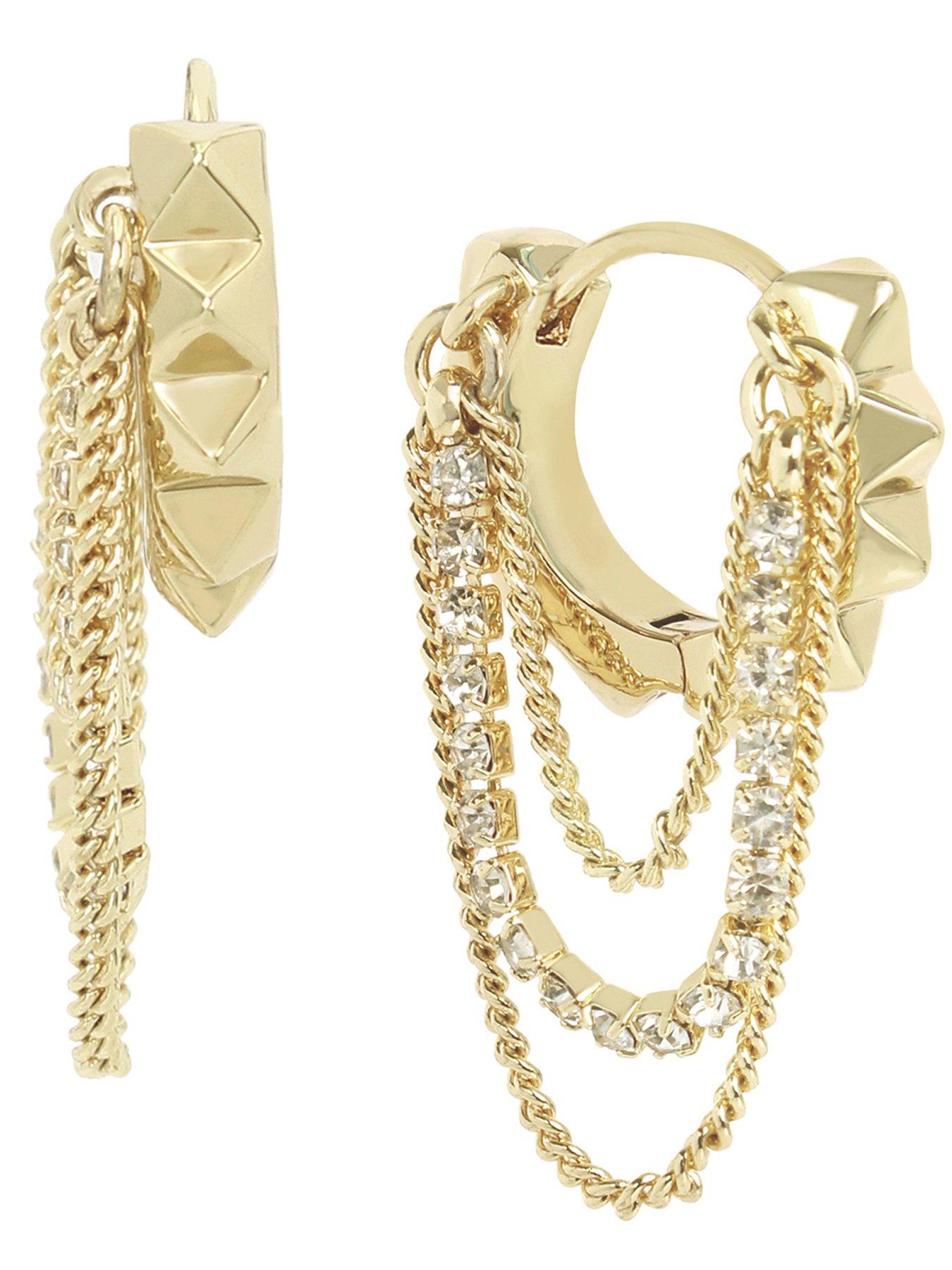 allsaints-ear-multi-chain-huggie-earrings