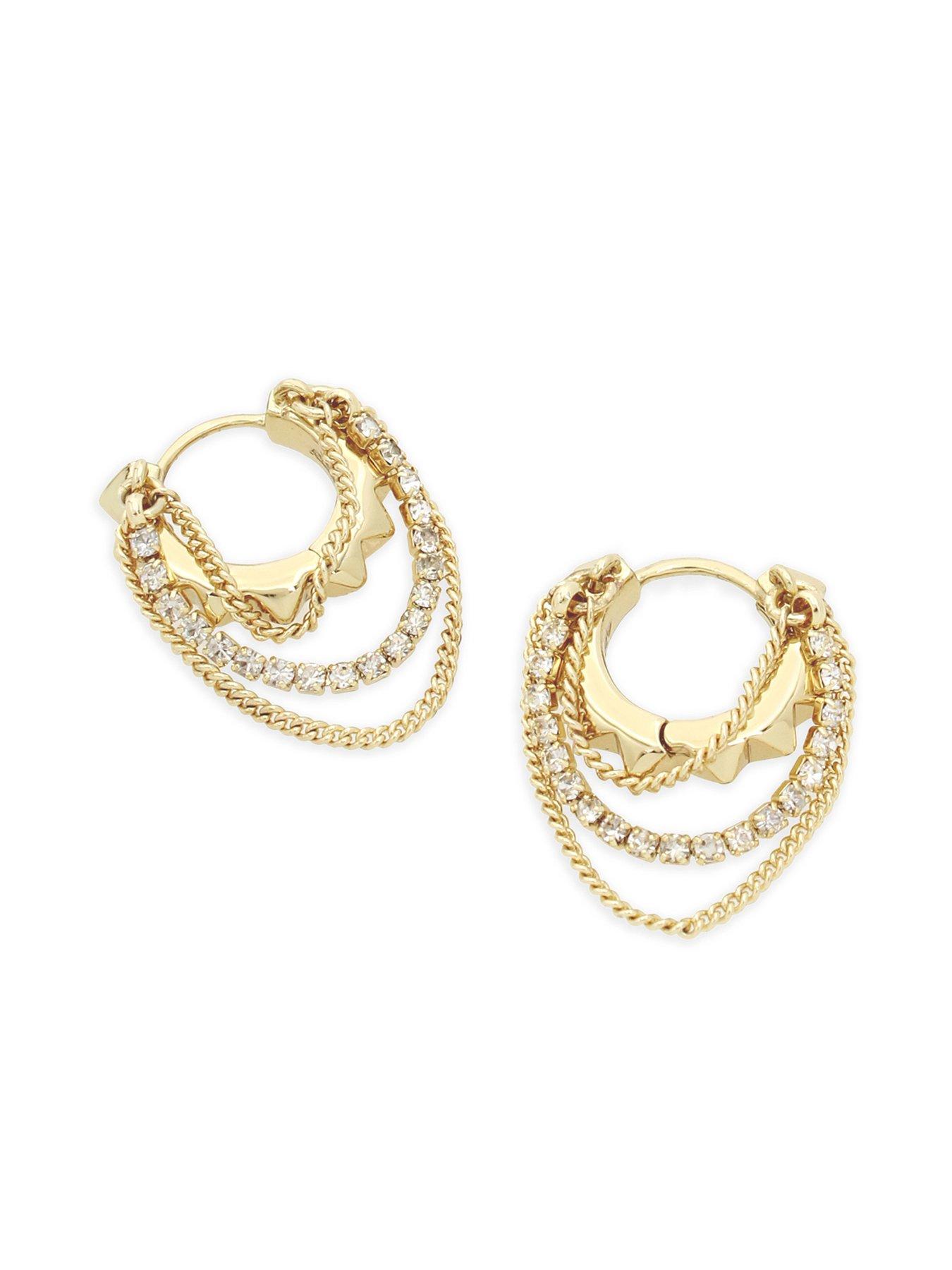allsaints-ear-multi-chain-huggie-earringsoutfit