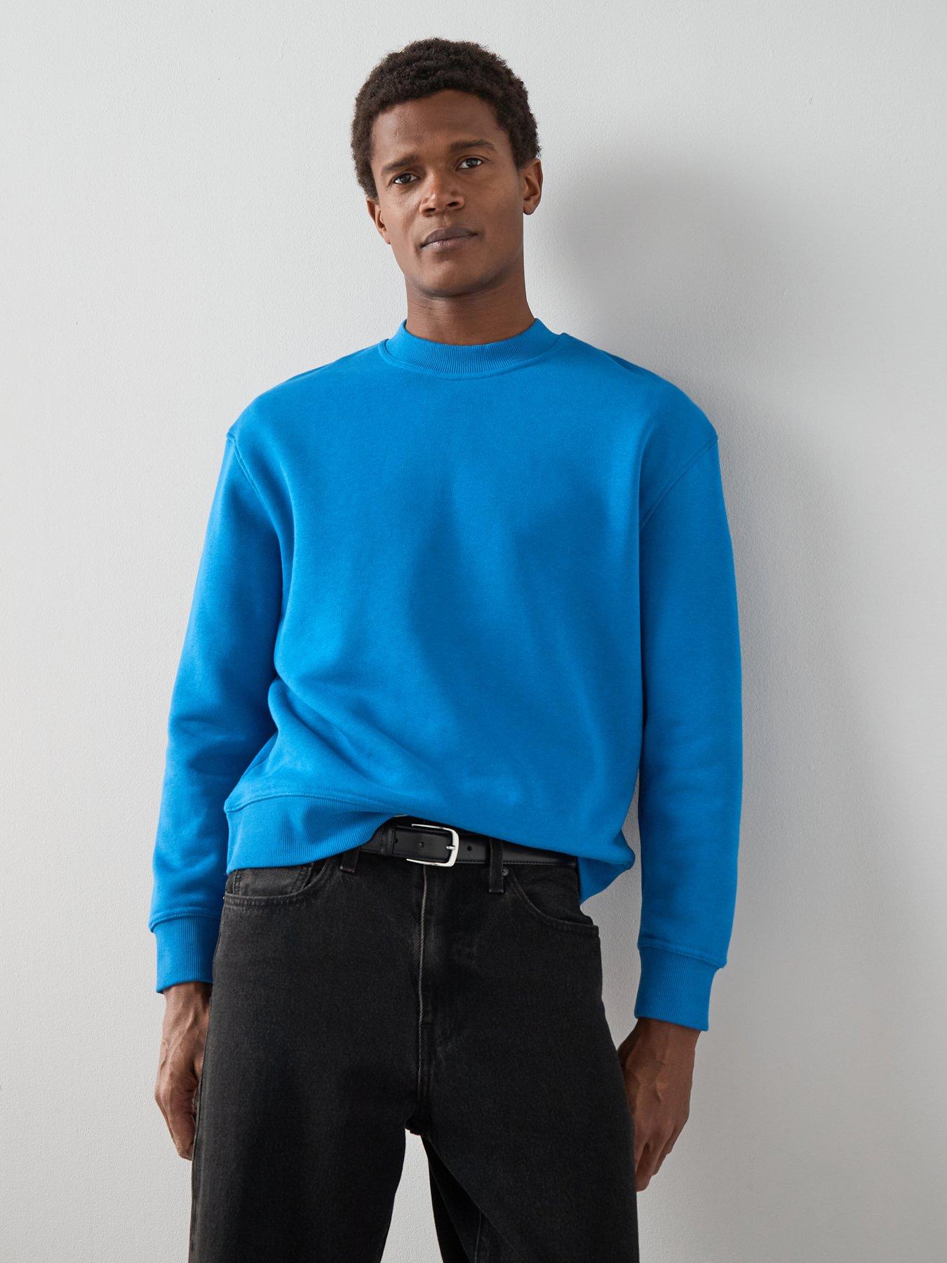 The Very Collection Premium Heavyweight Relaxed Fit Crew Neck Sweatshirt - Cobalt Blue
