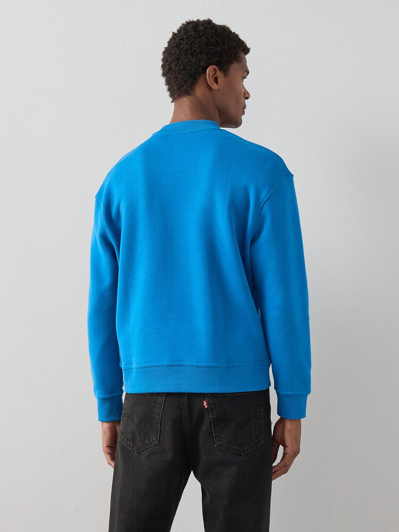 Image 2 of 7 of The Very Collection Heavyweight Crew Neck Sweatshirt - Blue
