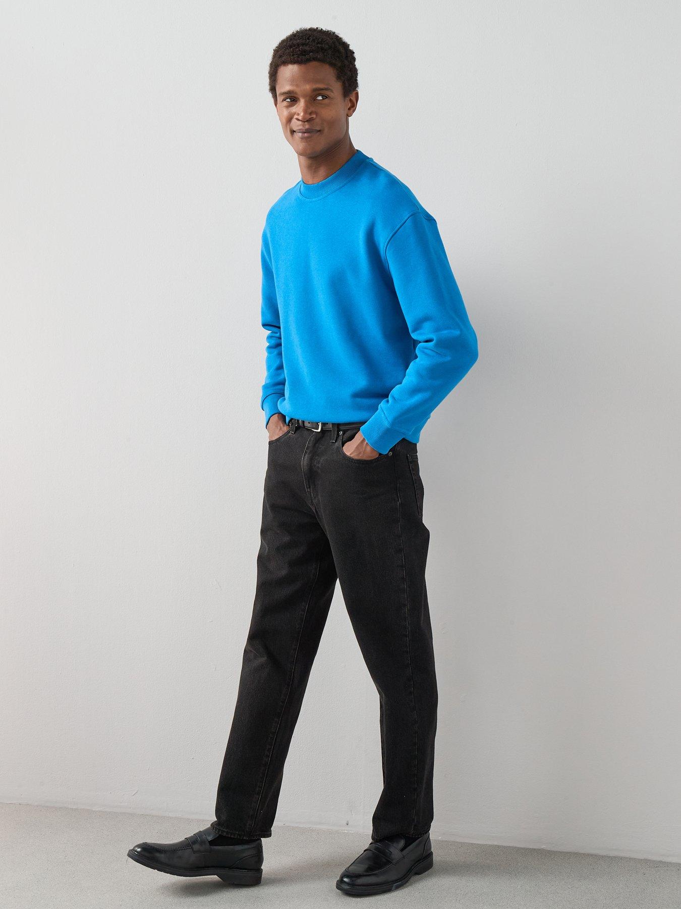 Image 3 of 7 of The Very Collection Heavyweight Crew Neck Sweatshirt - Blue