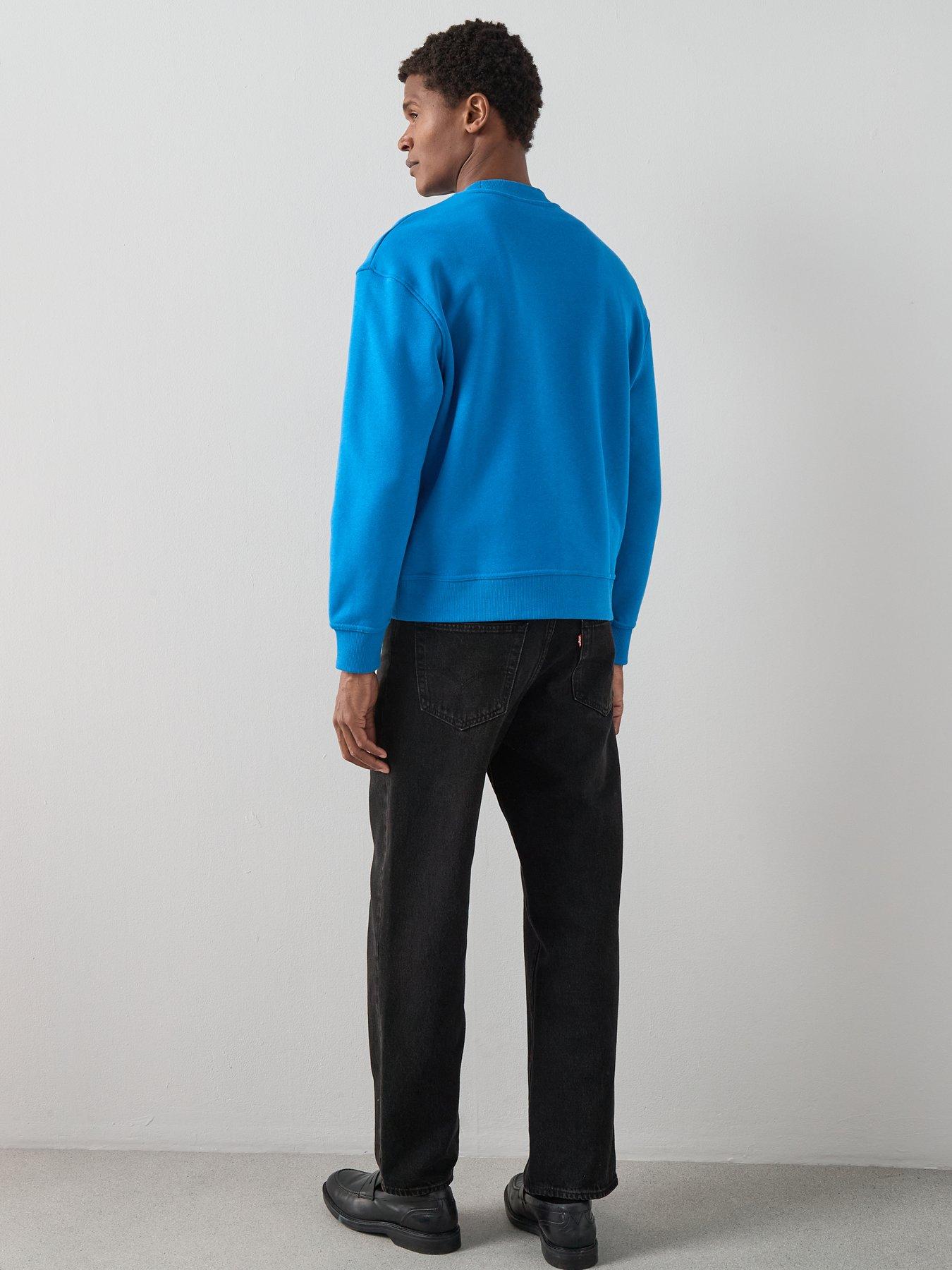 Image 4 of 7 of The Very Collection Heavyweight Crew Neck Sweatshirt - Blue