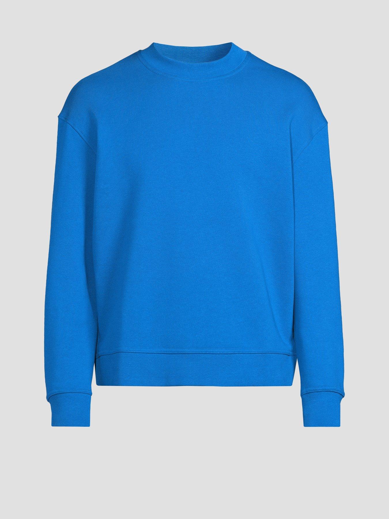 Image 7 of 7 of The Very Collection Heavyweight Crew Neck Sweatshirt - Blue