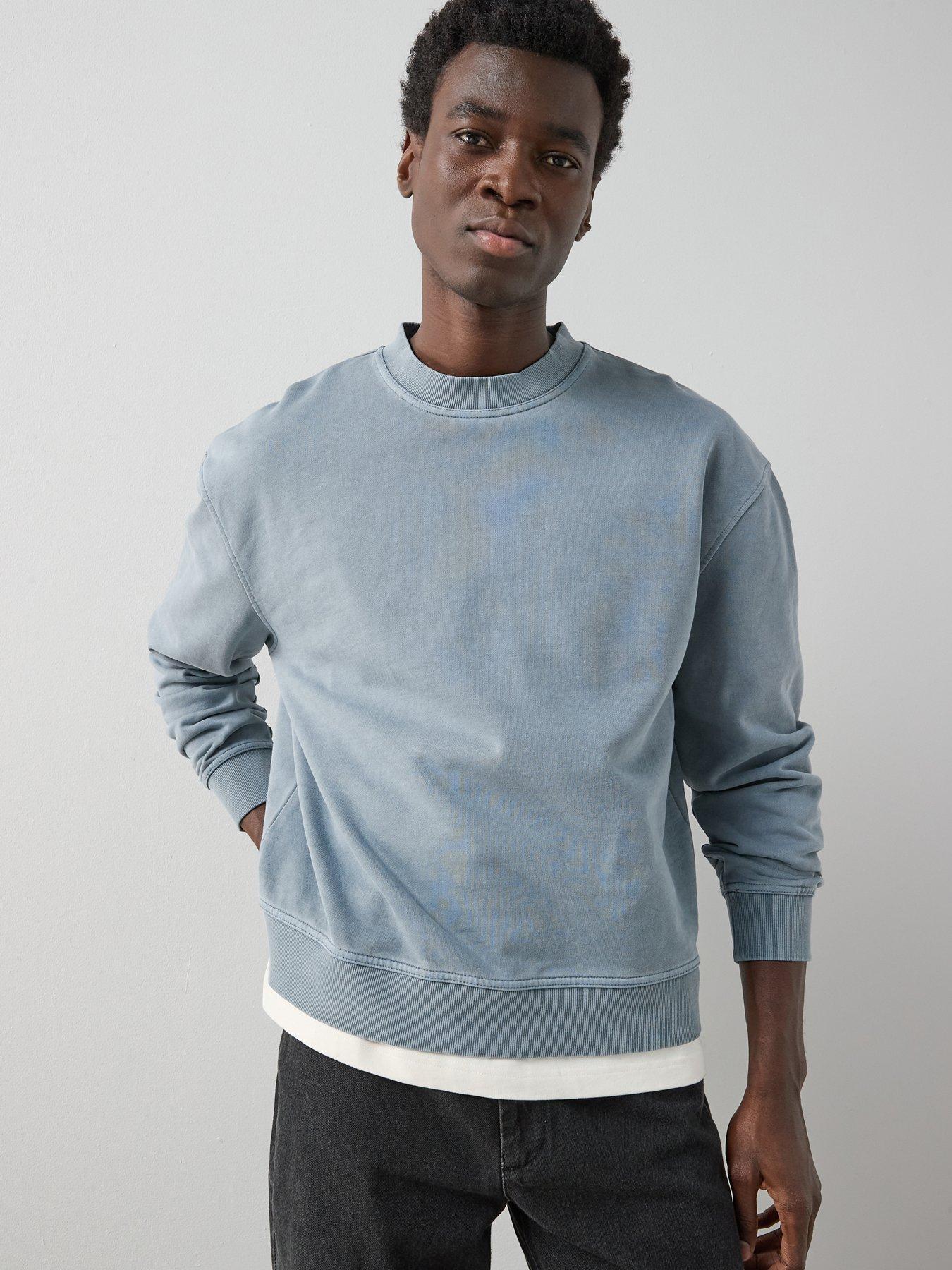 The Very Collection Pure Cotton Washed Crew Neck Sweat - Green