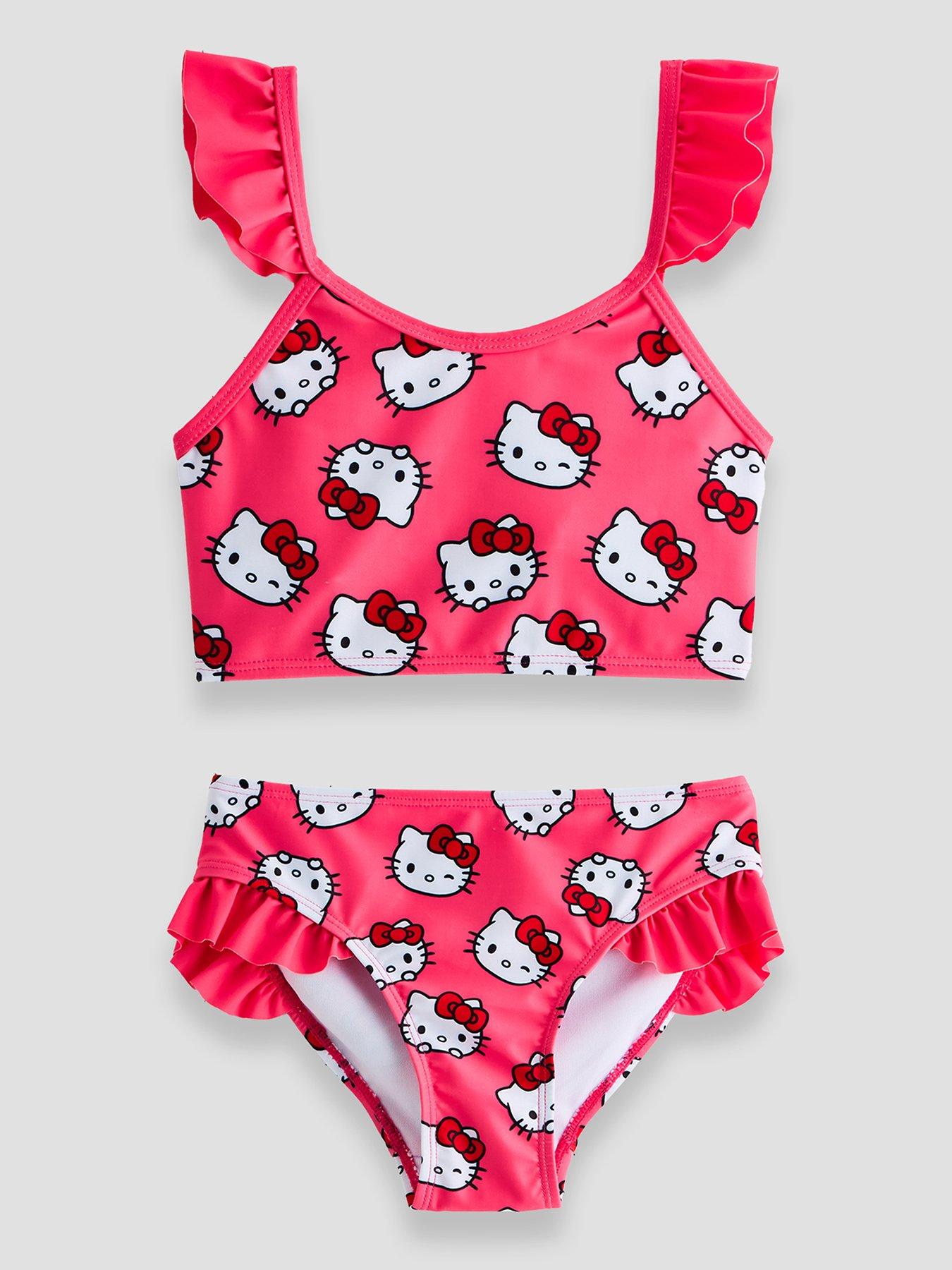 The Very Collection Hello Kitty Frill Strap Bikini Set - Navy