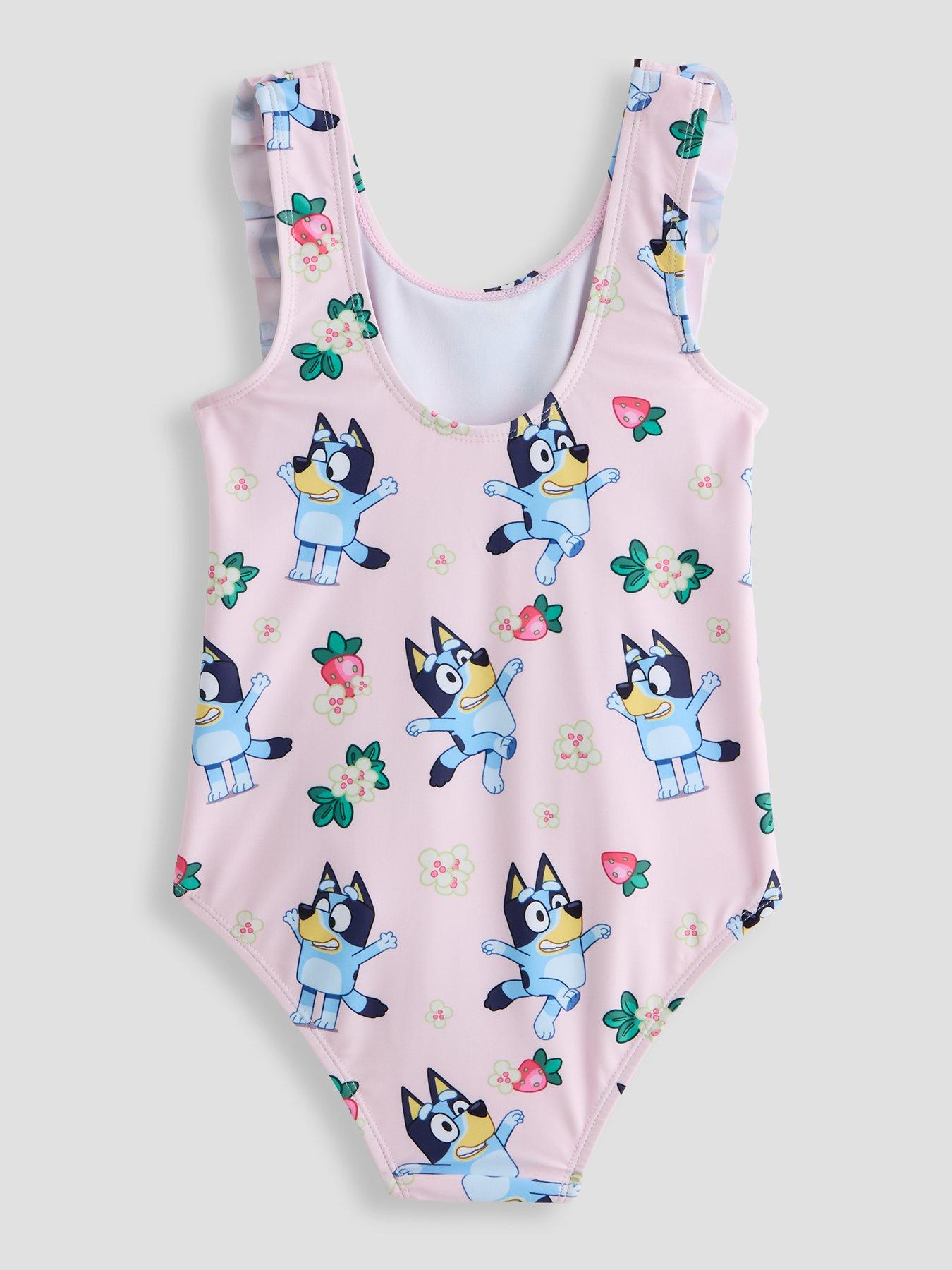 Image 2 of 4 of The Very Collection Bluey Frill Swimsuit - Pink