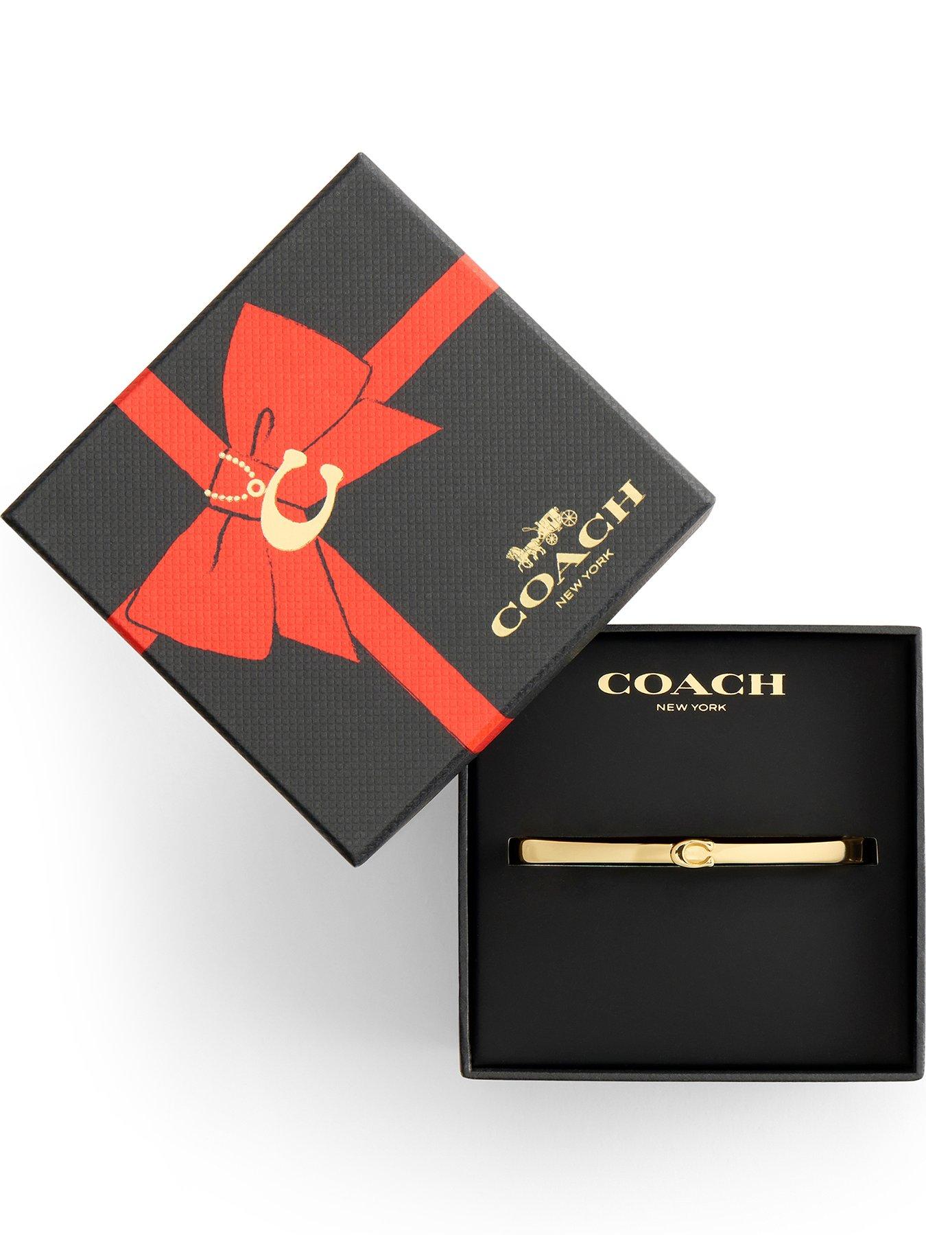 COACH Bracelet C Hinged Bangle Boxed - Gold