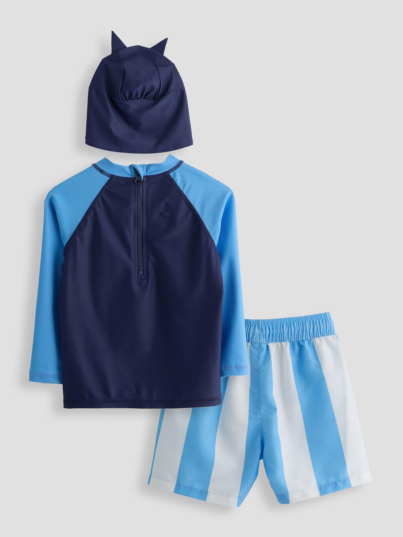 The Very Collection Bluey Long Sleeve Rash Vest And Hat Set - Blue ...