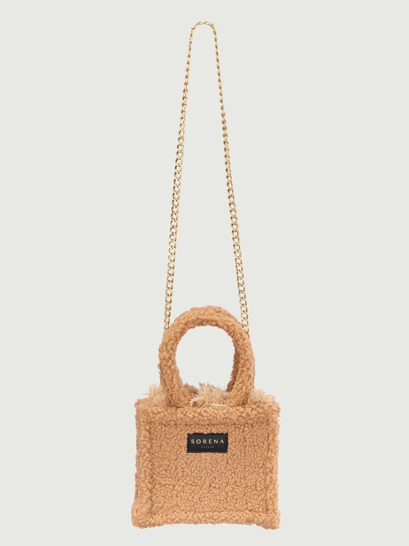 sorena-teddy-honey-mini-tote-bag-brownoutfit