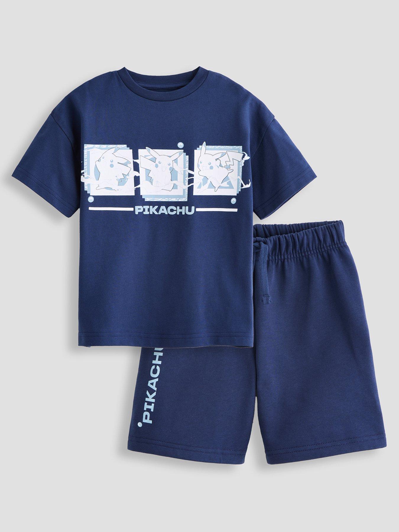 the-very-collection-pokemon-t-shirt-and-sweat-short-set-blue
