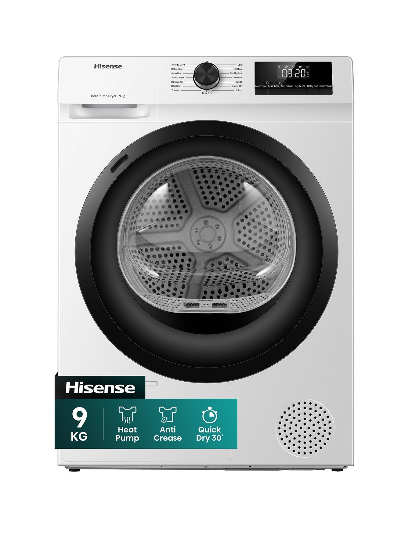 Hisense HISENSE 1 Series DH1Q902BW2 9 kg Heat Pump Tumble Dryer - White