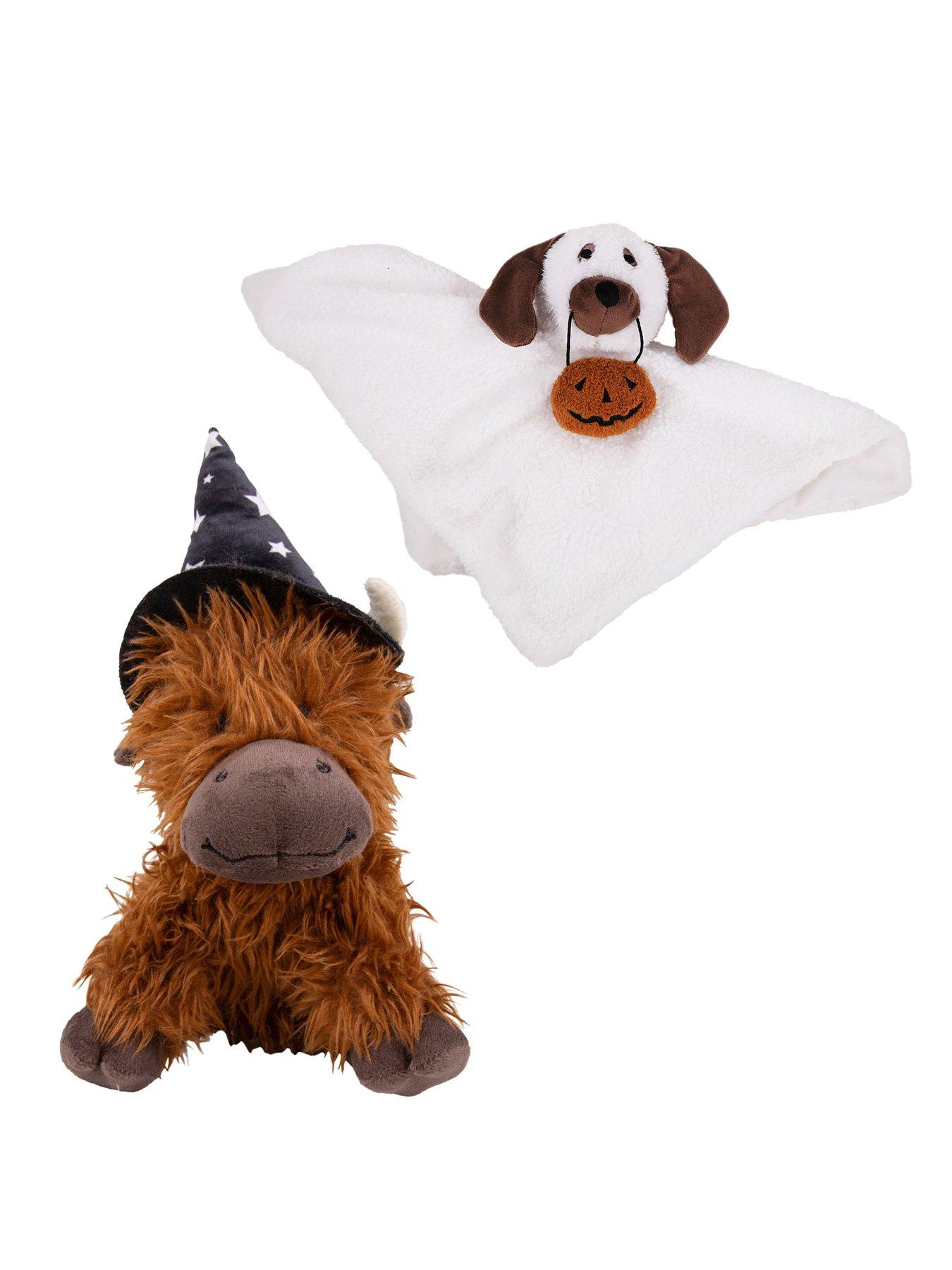 Rosewood Halloween Dog Gift Dewey Dog & Casper Cow Toy Bundle