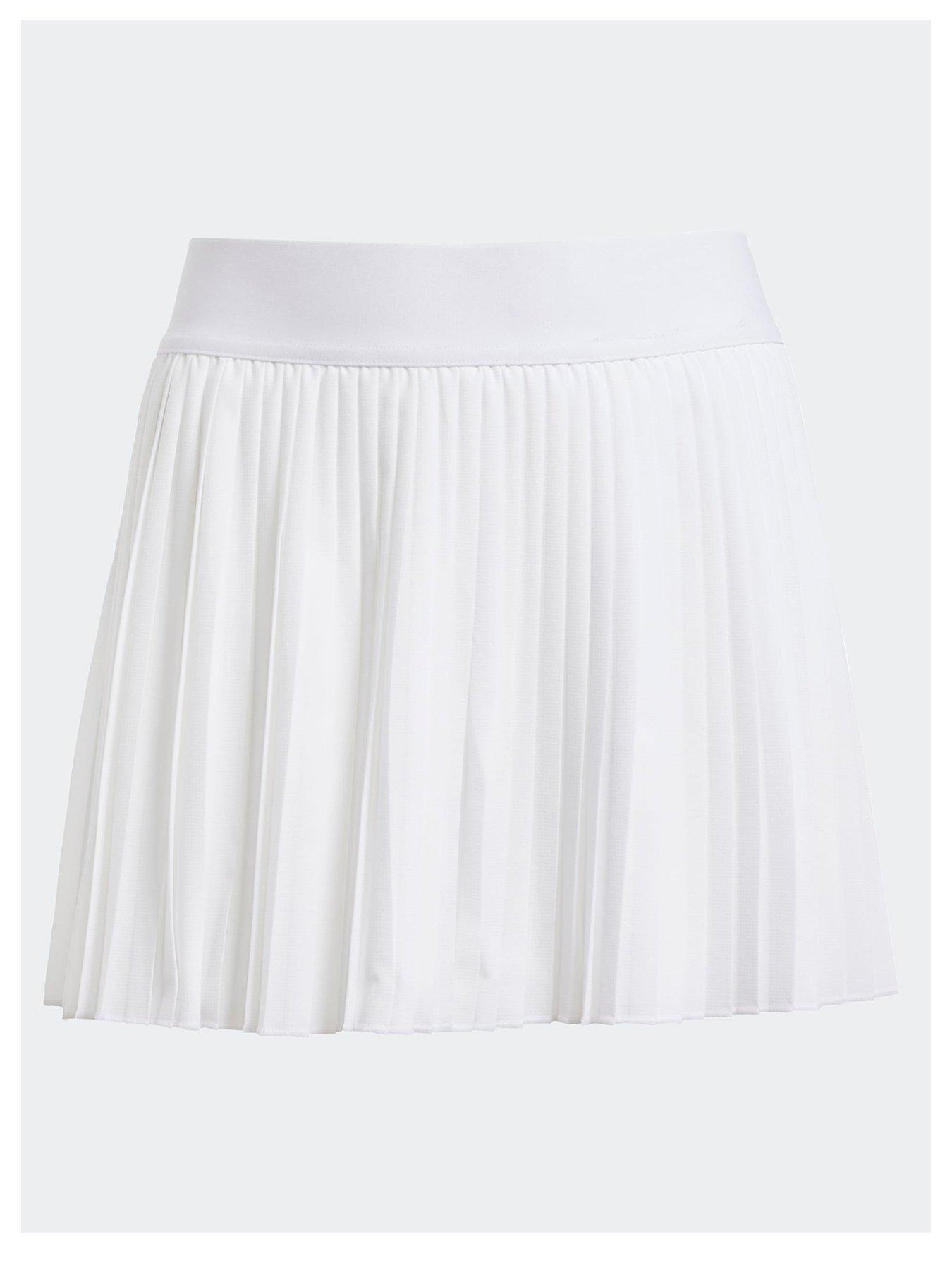 adidas Girls Tennis Club Pleated Skirt - White