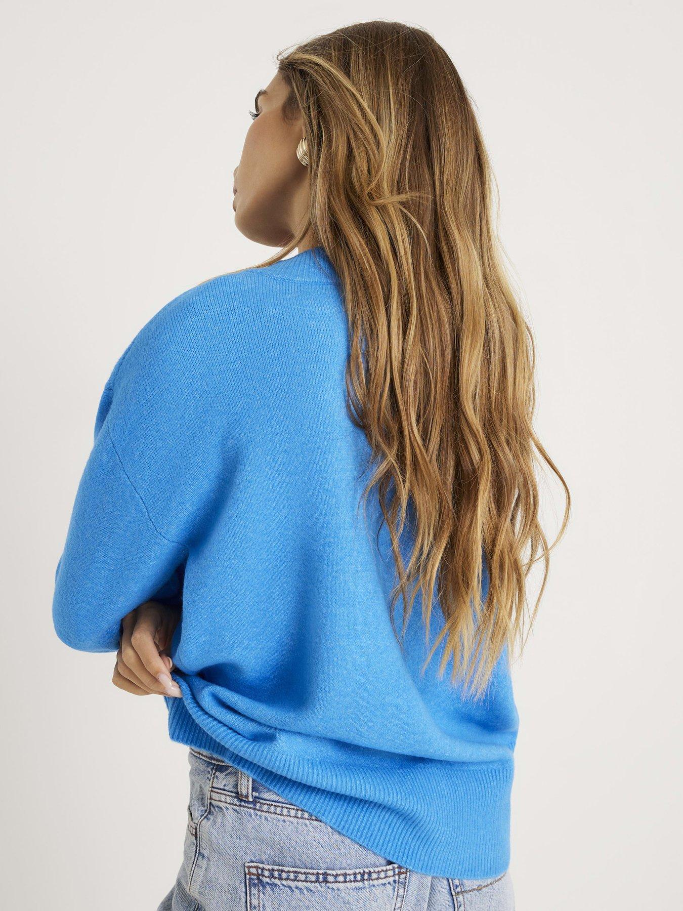 river-island-v-neck-jumper-bluestillFront