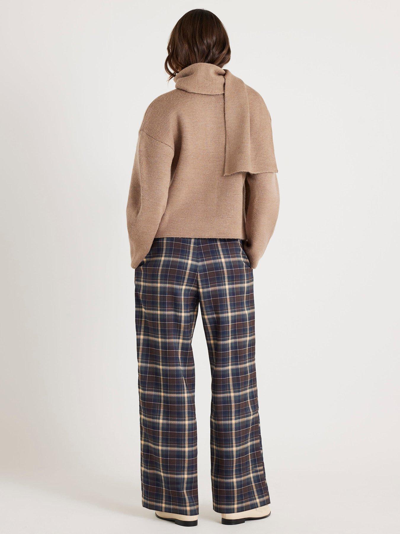 river-island-tartan-wide-leg-trousers-brownstillFront