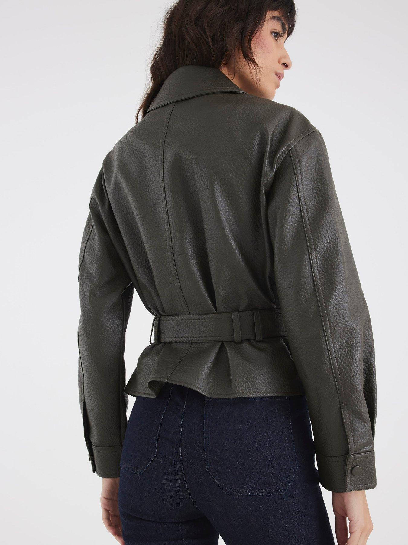 river-island-belted-long-sleeve-pu-shirt-khakistillFront