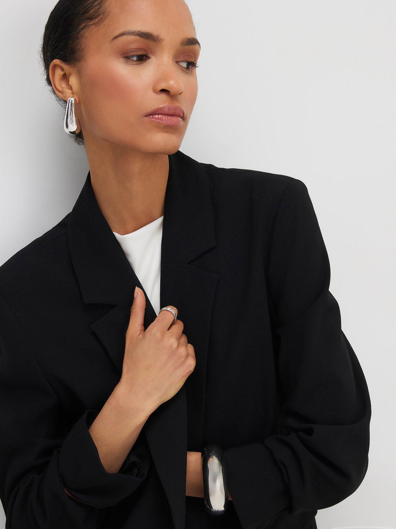 river-island-long-sleeve-crepe-ruched-sleeve-blazer-blackoutfit