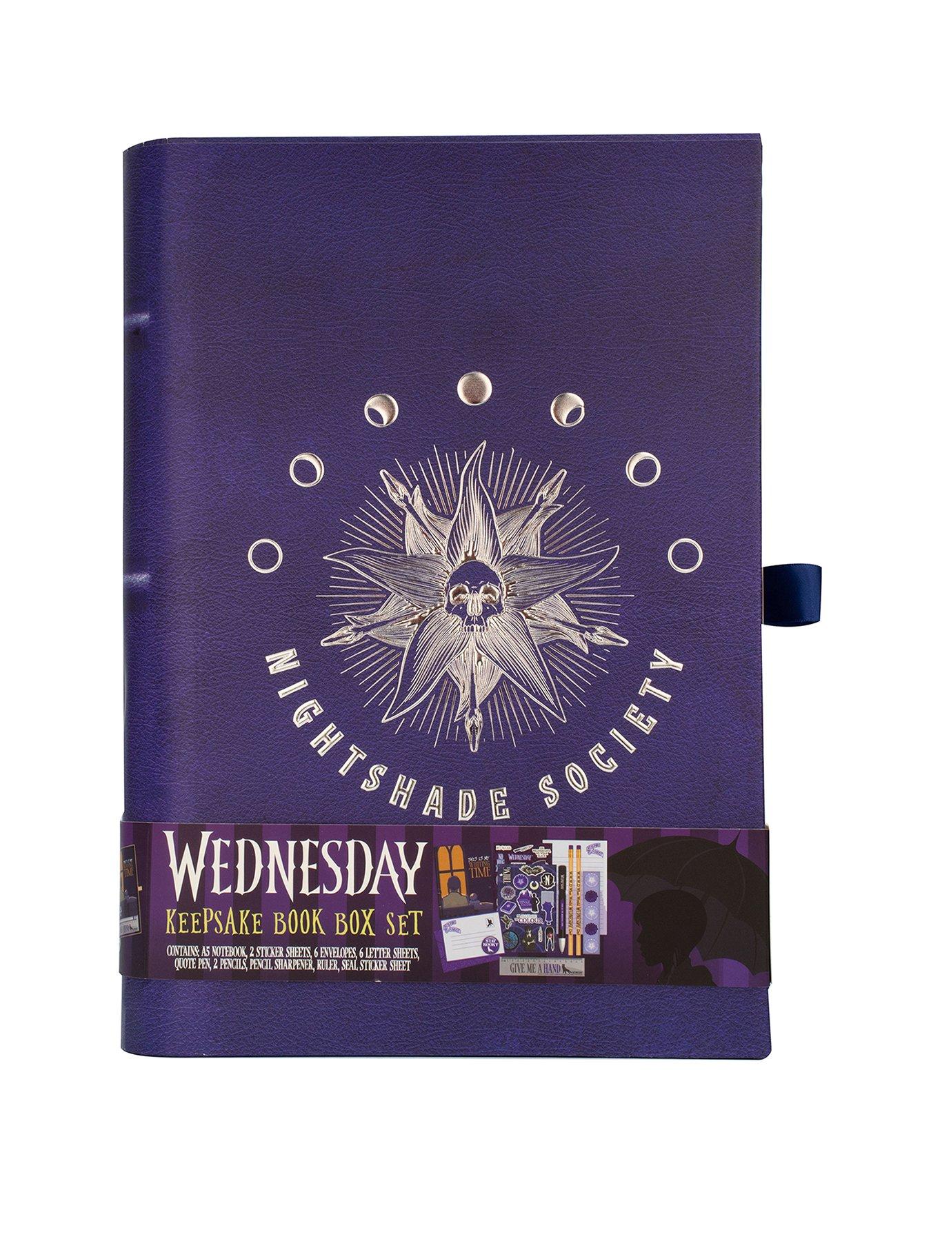 Image 1 of 4 of Wednesday Nightshade Keepsake Book Box and&nbsp;Letter Writing Stationary Set