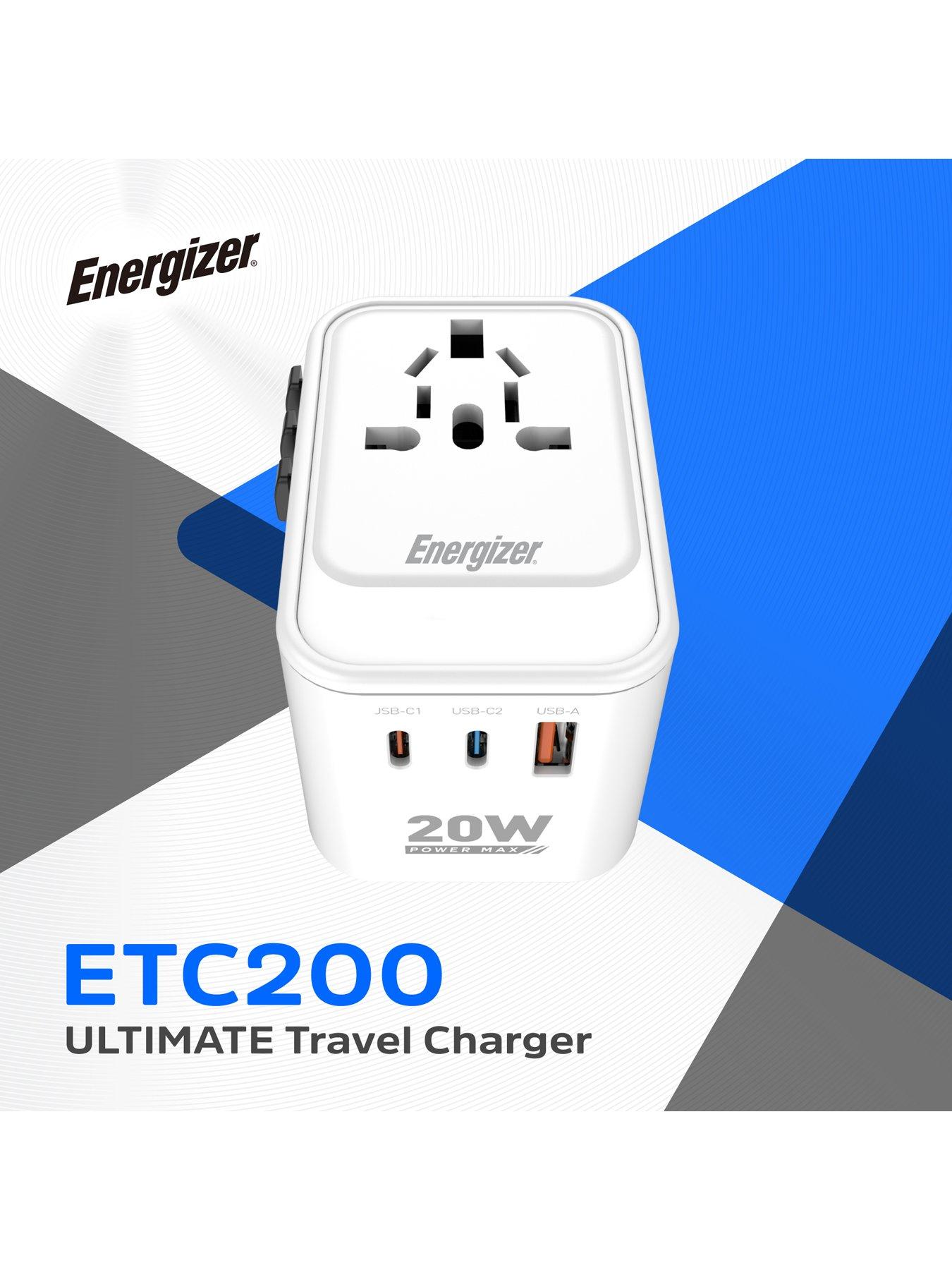 Image 2 of 7 of Energizer Energizer International Travel Adapter 20W PD Charger White