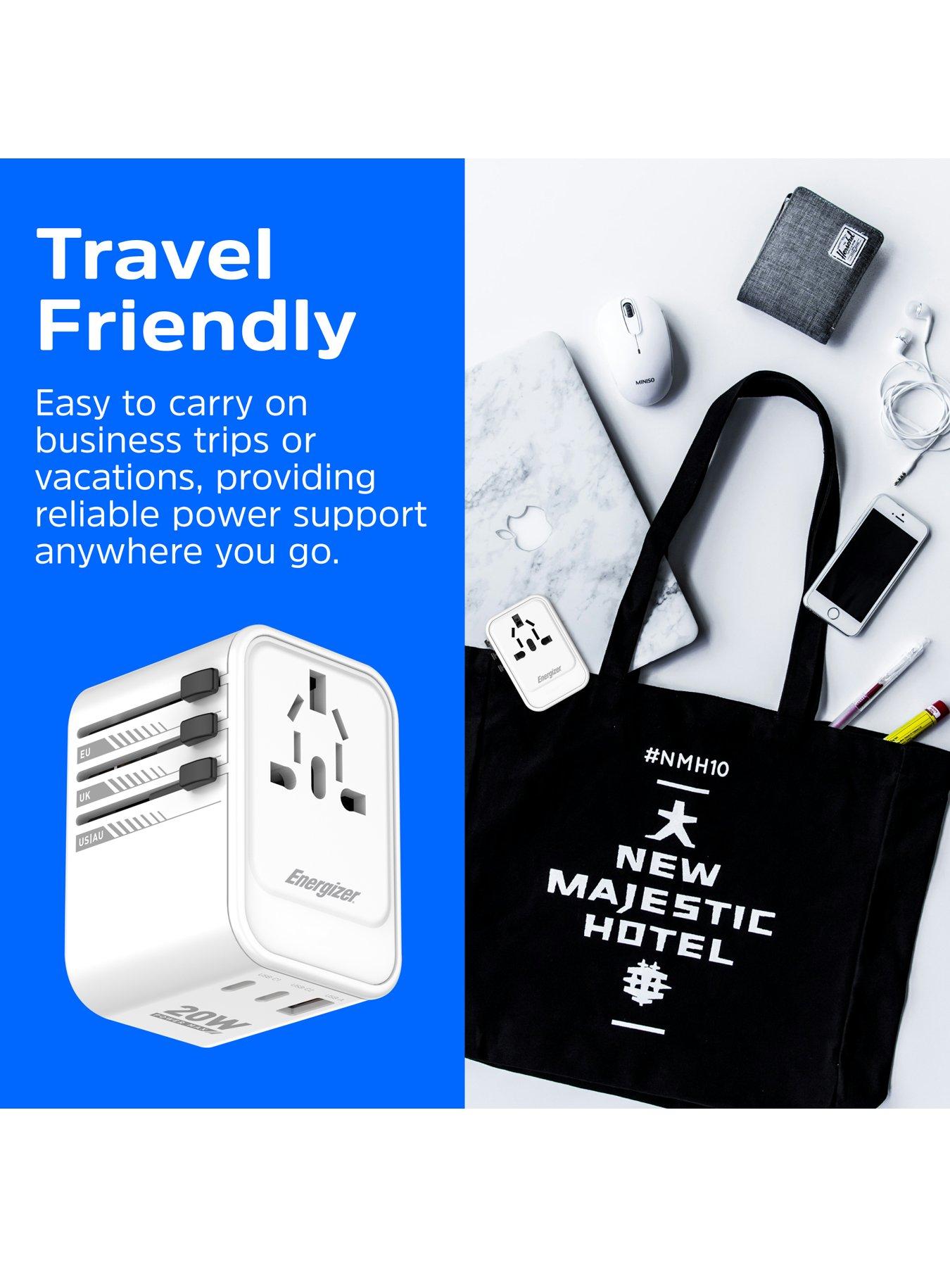 Image 6 of 7 of Energizer Energizer International Travel Adapter 20W PD Charger White