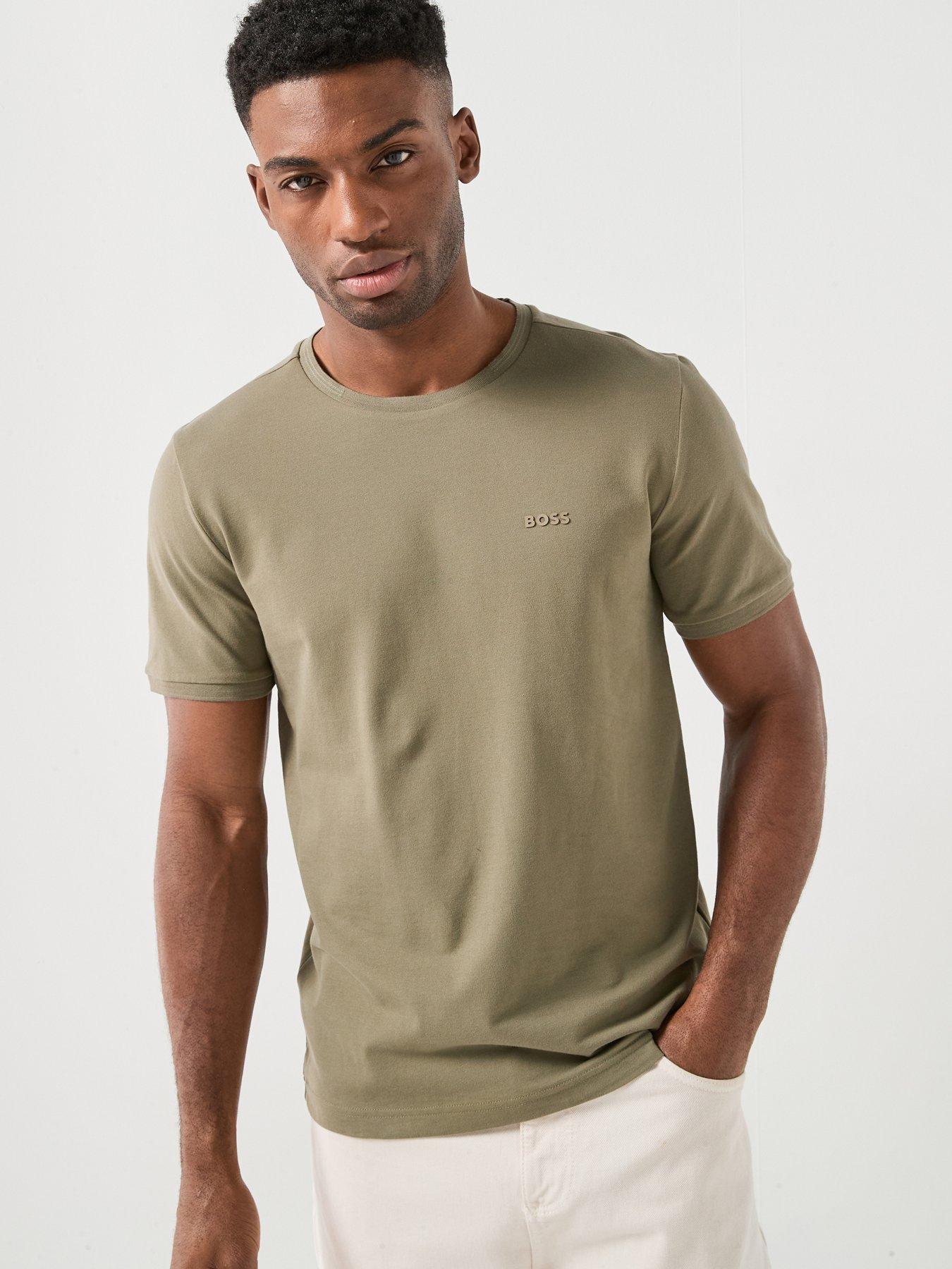 BOSS Boss Taul Regular Fit Stretch Pique T-shirt - Green