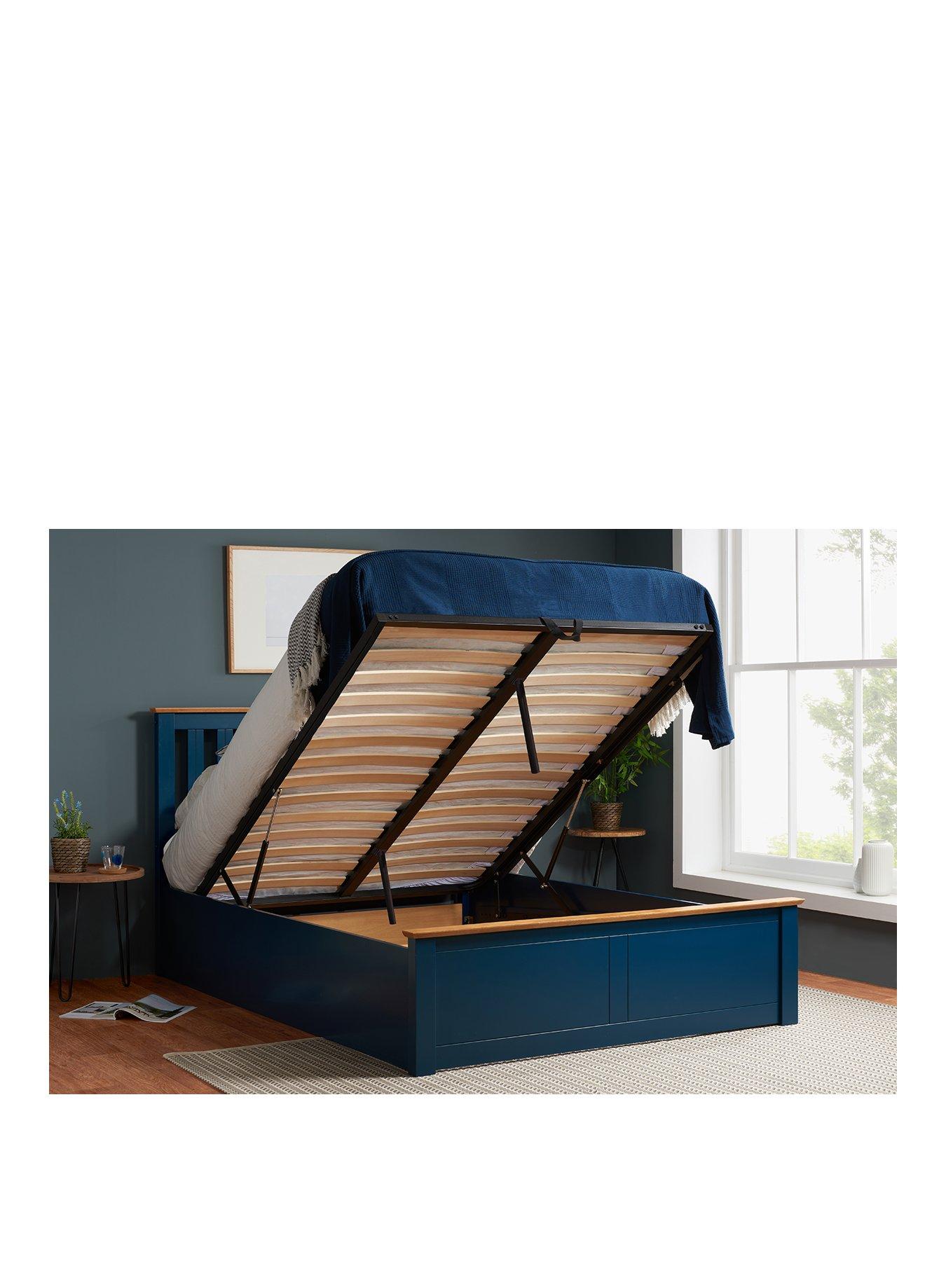 Image 2 of 7 of Birlea Phoenix Ottoman Wooden Bed - Blue