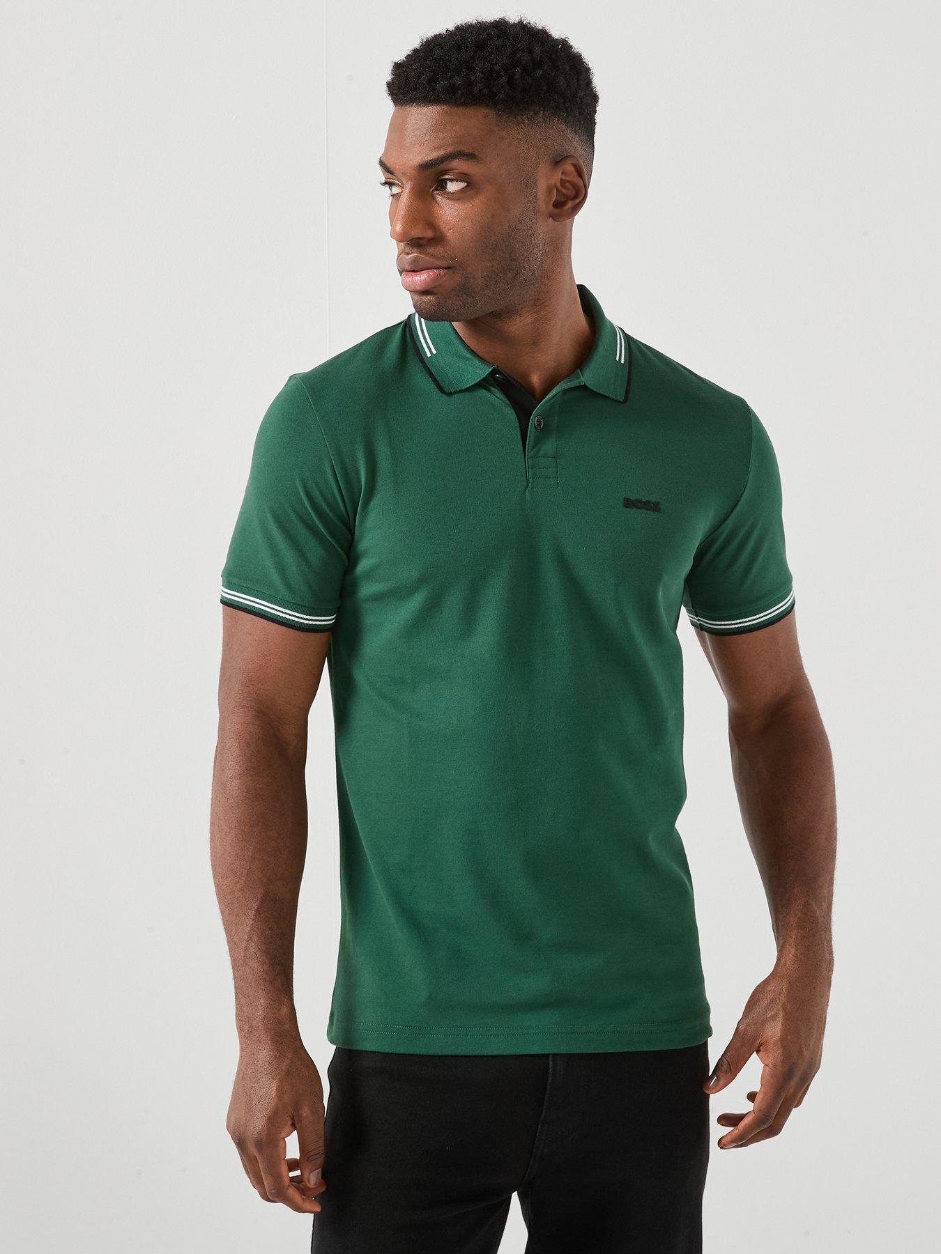 BOSS Boss Paul Slim Fit Tipped Polo Shirt - Green