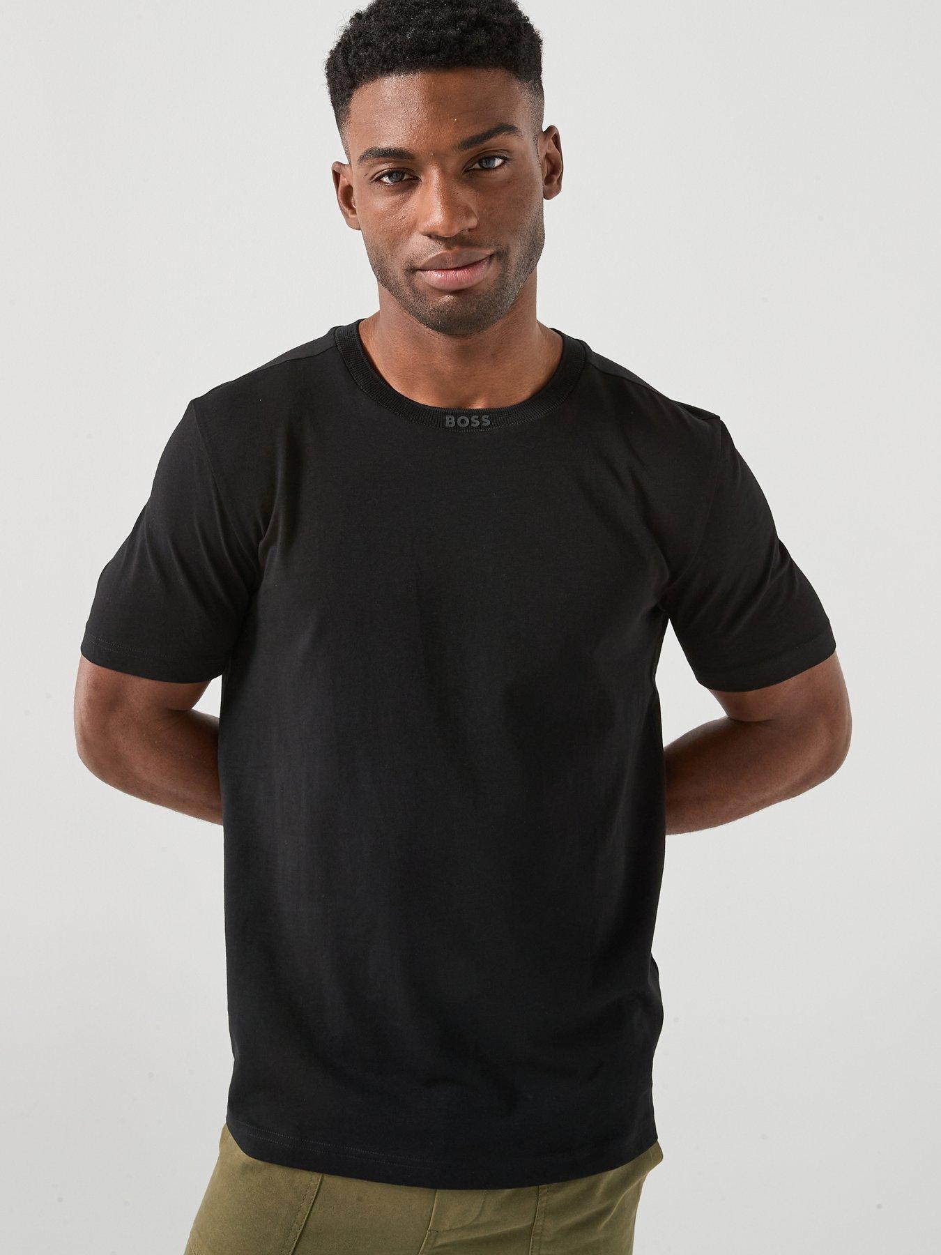BOSS Boss Tee 5 Regular Fit Tipped Collar T-shirt - Black