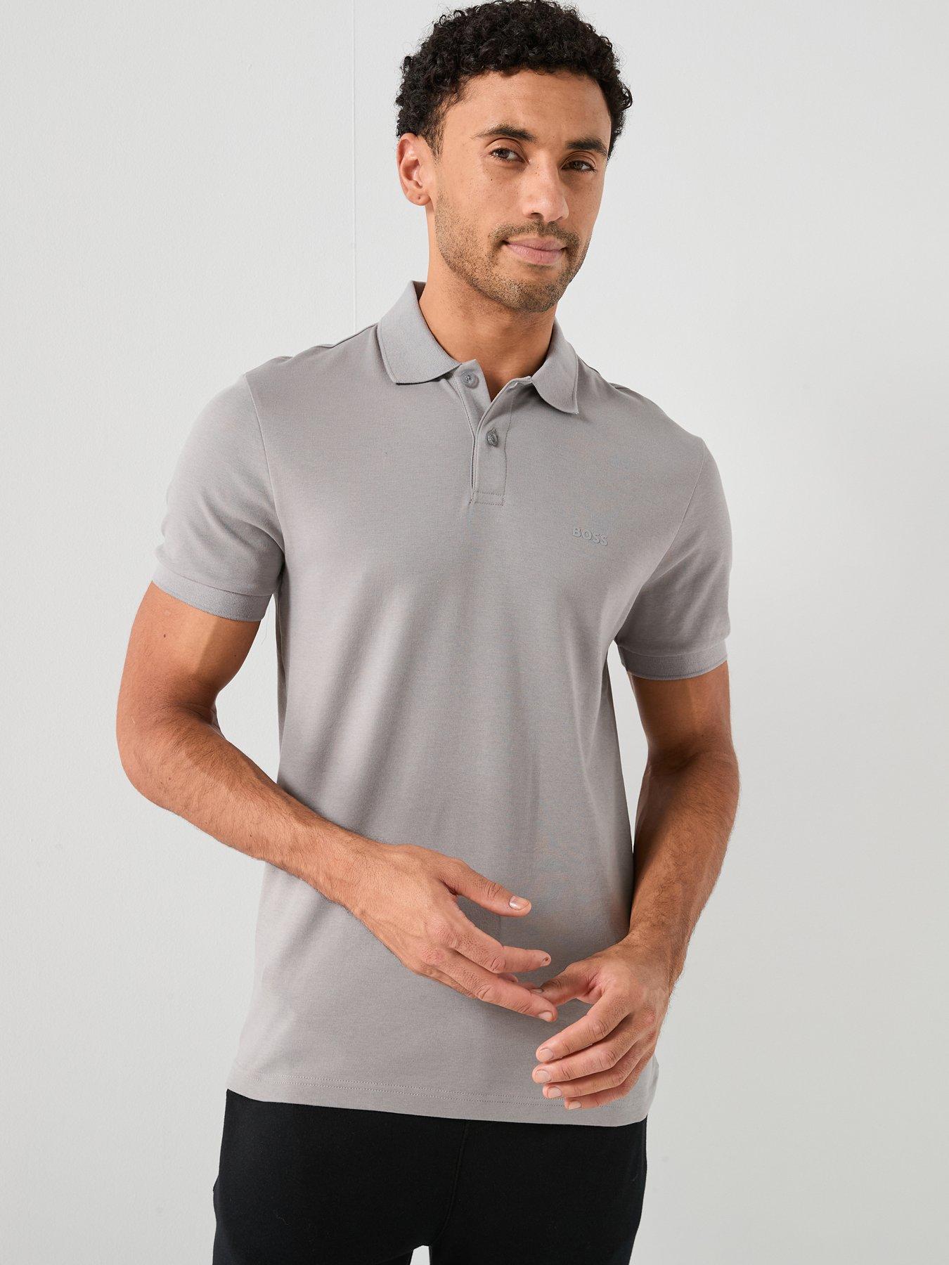 BOSS Pio 2 Pique Polo Shirt - Grey