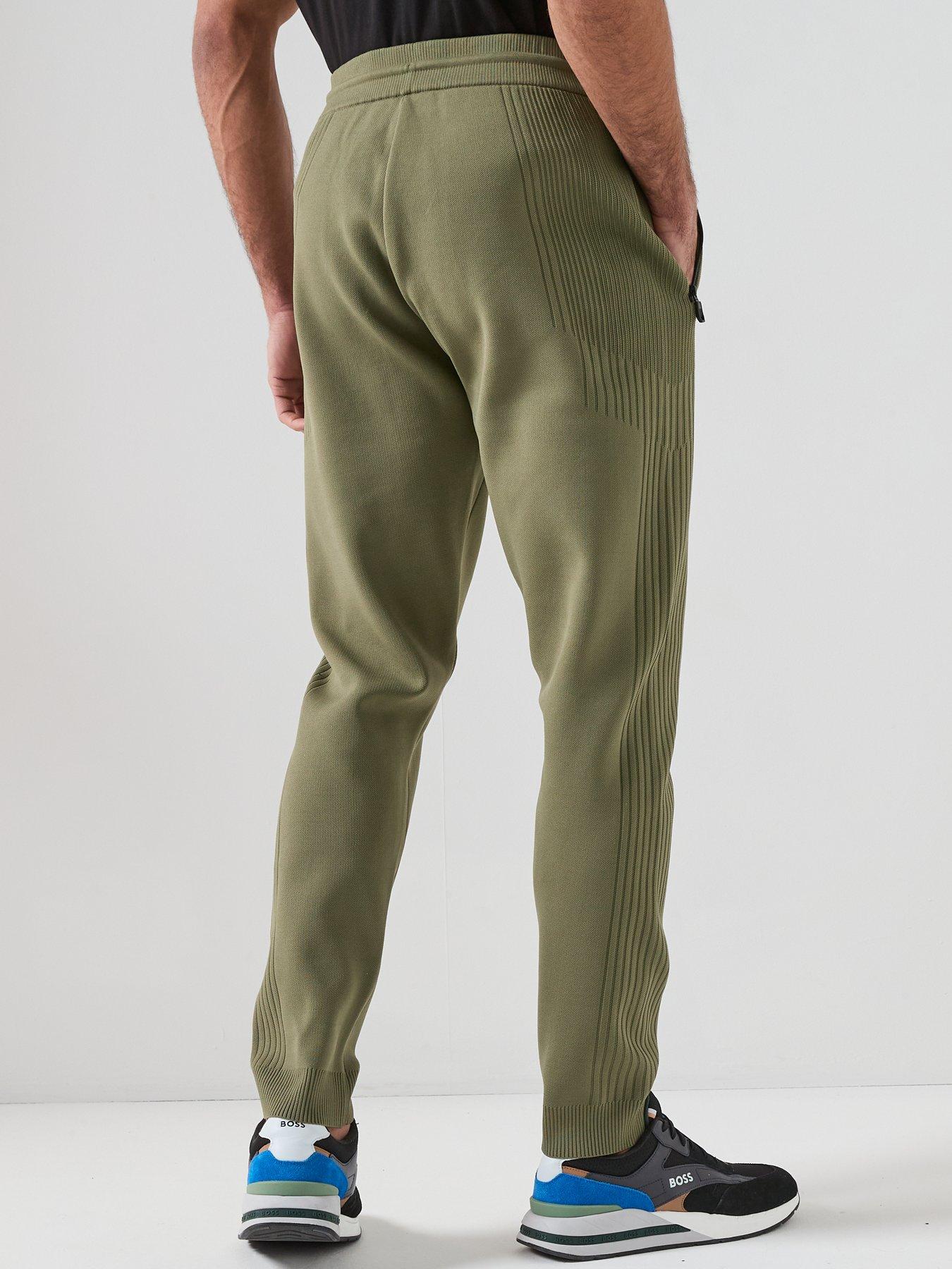Image 2 of 5 of BOSS Knitted Joggers - Green