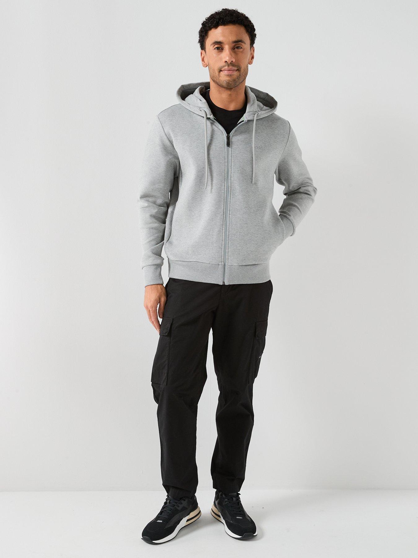 Image 3 of 6 of BOSS Saggy Full Zip Through Hoodie - Grey