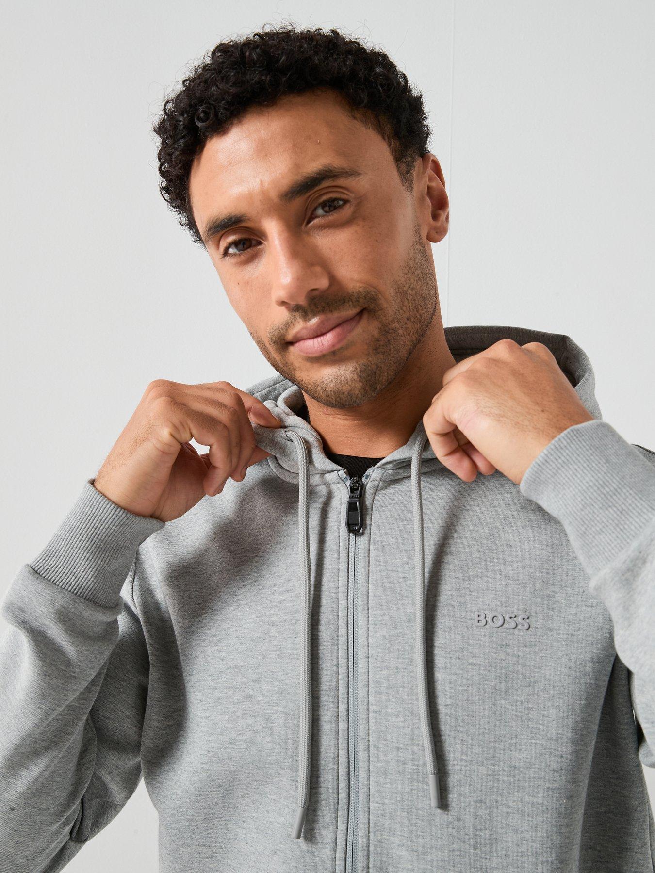 Image 5 of 6 of BOSS Saggy Full Zip Through Hoodie - Grey
