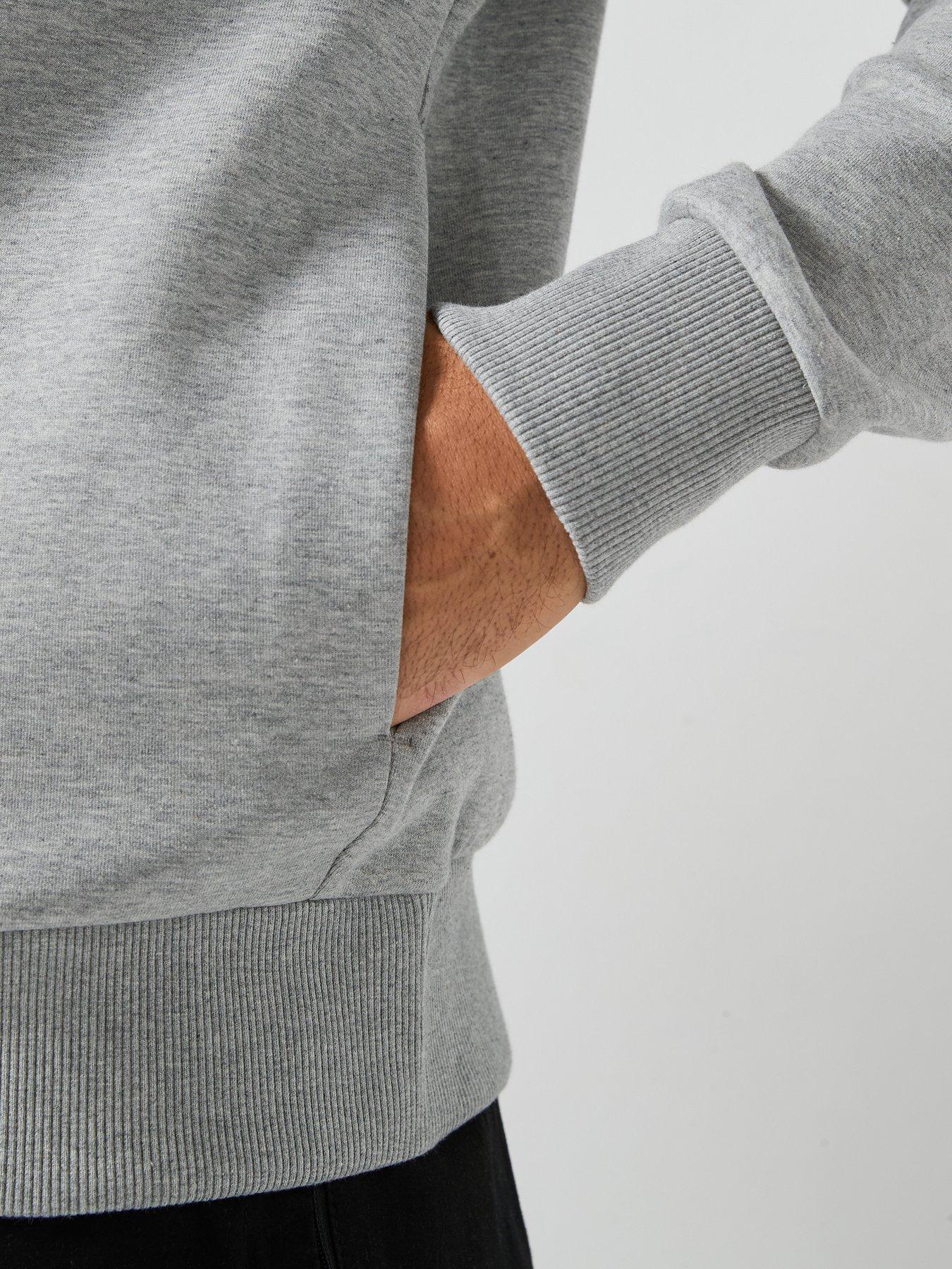 Image 6 of 6 of BOSS Saggy Full Zip Through Hoodie - Grey