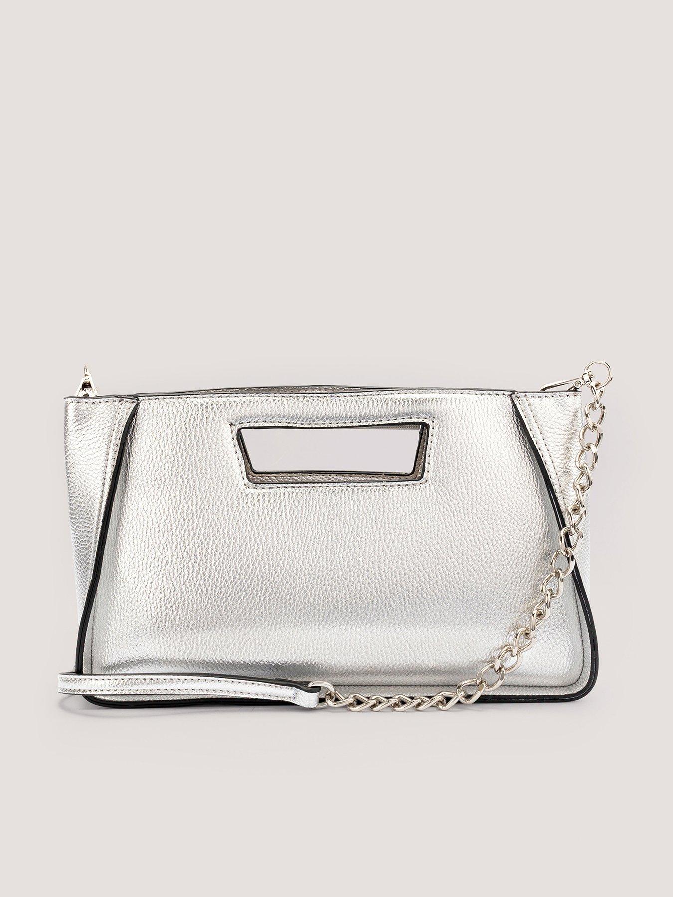 Fiorelli Lola Hard Handle Clutch Bag - Silver