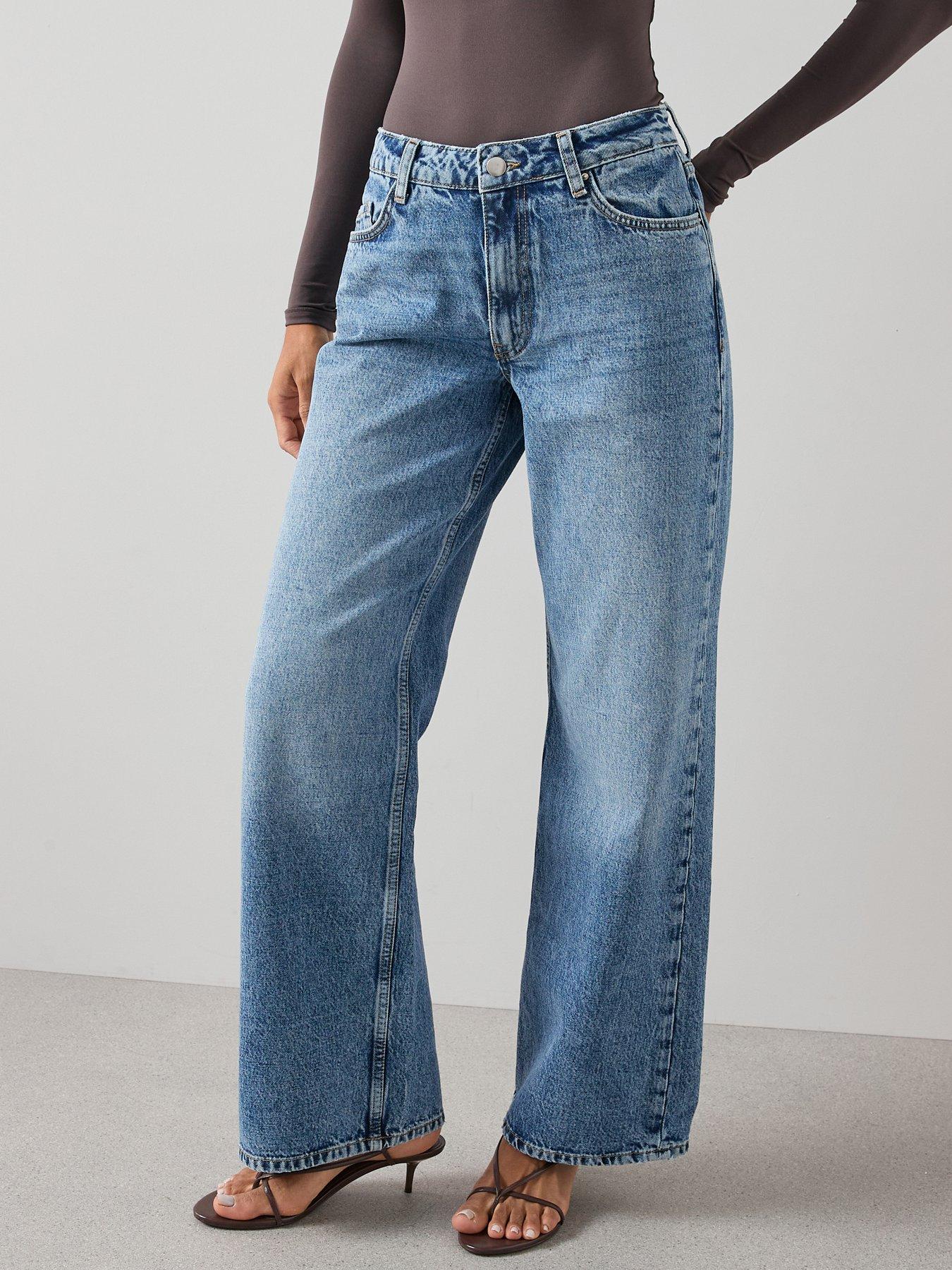 The Very Collection Low Rise Baggy Jeans - Mid Wash | Very Ireland