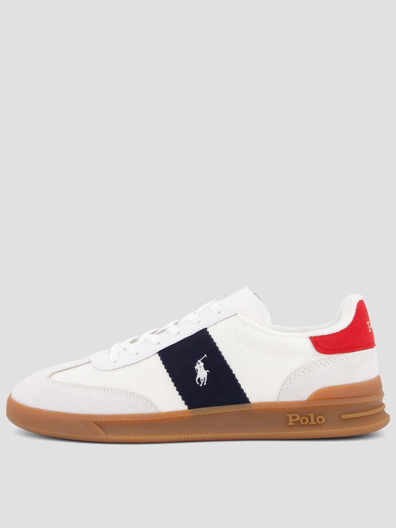 Polo Ralph Lauren Heritage Aera Leather/Suede Sneakers - White