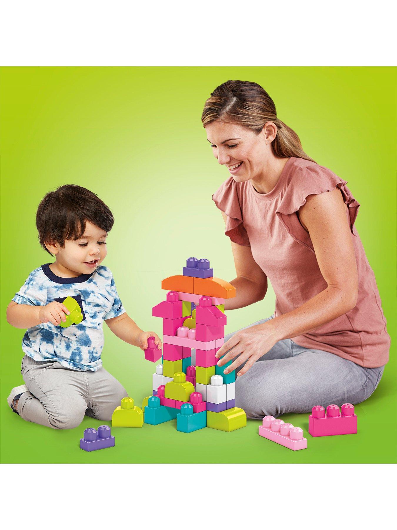 Image 7 of 8 of Mega Bloks First Builders Pink 60 Piece Bag
