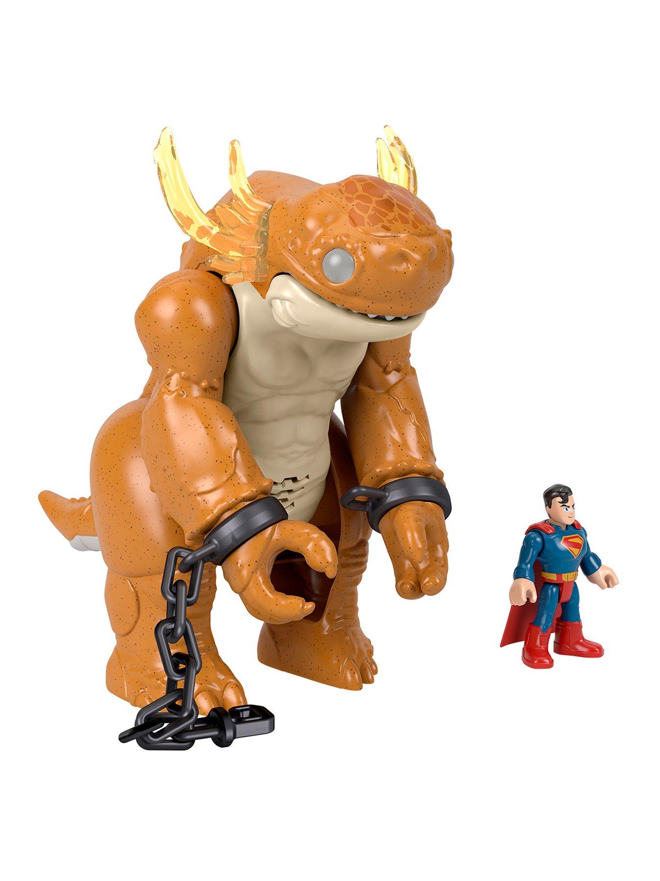 Imaginext DC Super Friends - Metal Force Supermobile, veicolo attivabile con luci e suoni, personaggio Superman, lanciatore e 2 dischi inclusi, giocattolo per bambini, 3+ anni, JFJ69
