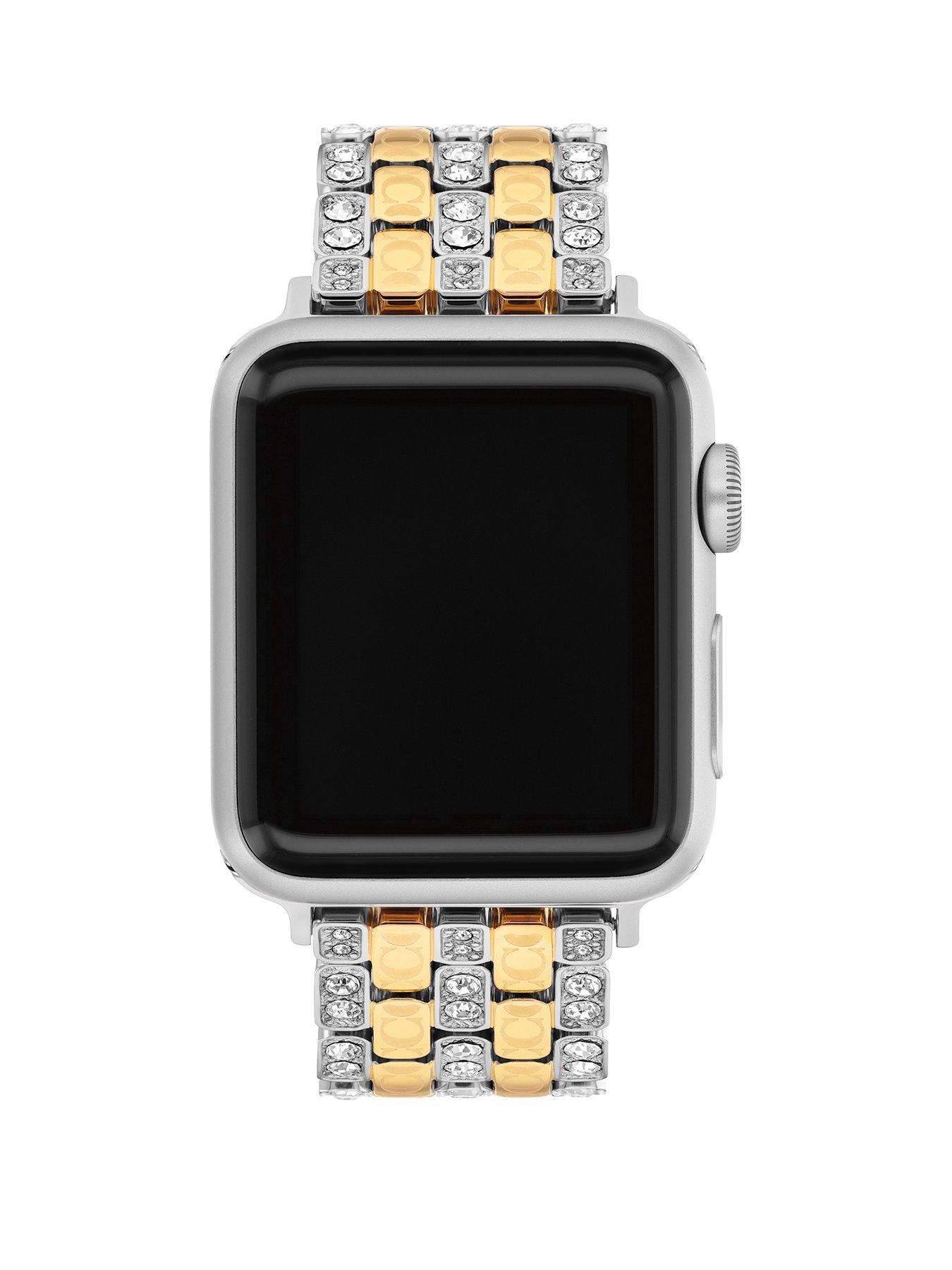 coach-ladies-two-tone-signature-c-apple-watch-strap